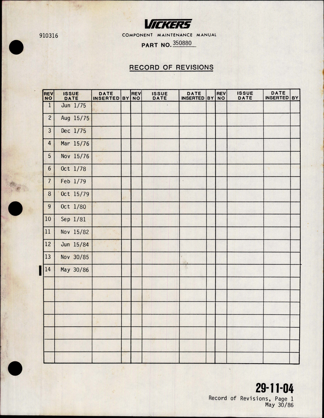 Sample page 5 from AirCorps Library document: Maintenance Manual with Illustrated Parts List for Variable Displacement Hydraulic Pump - Model PV3-240-2G - Part 350880-7