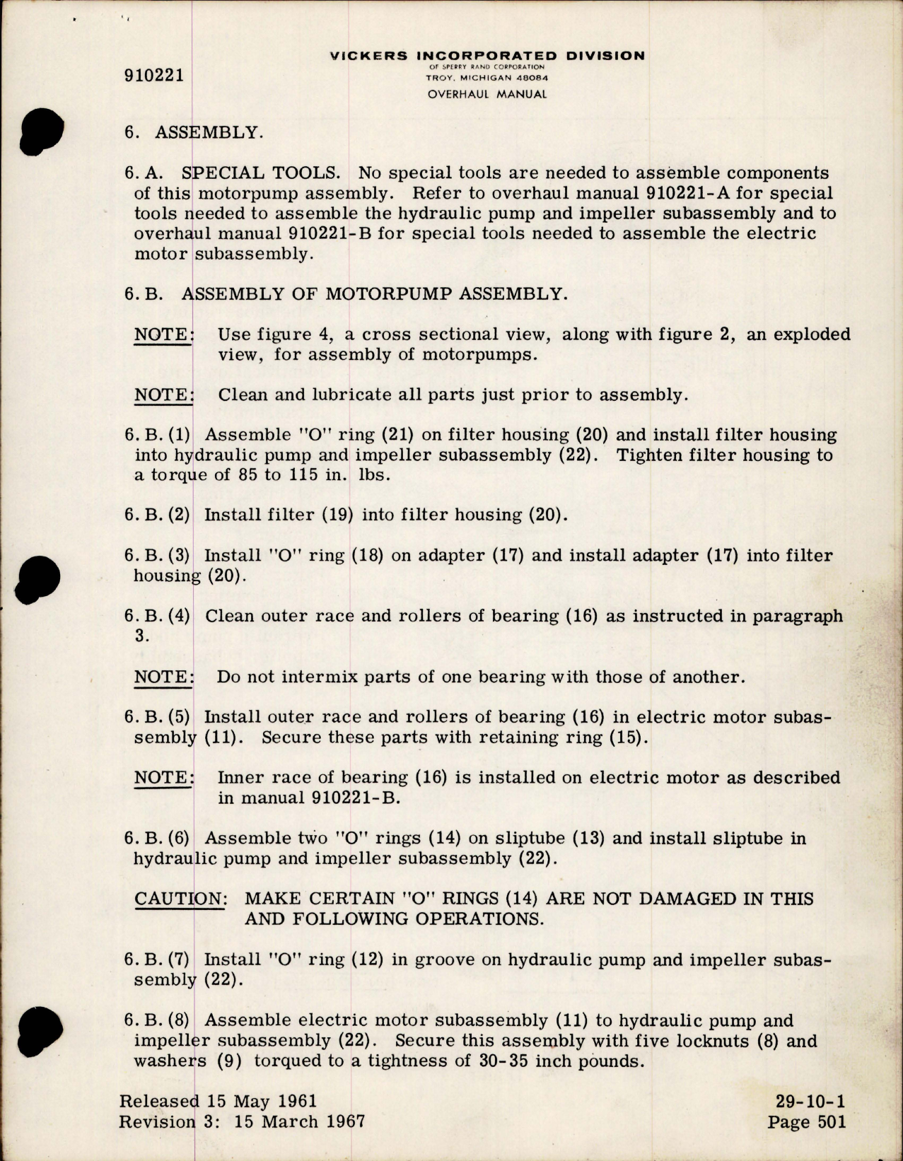 Sample page 9 from AirCorps Library document: Overhaul Manual for Hydraulic Motorpump - Models EA-50182-7 and EA-50182-8 - Revision 4 