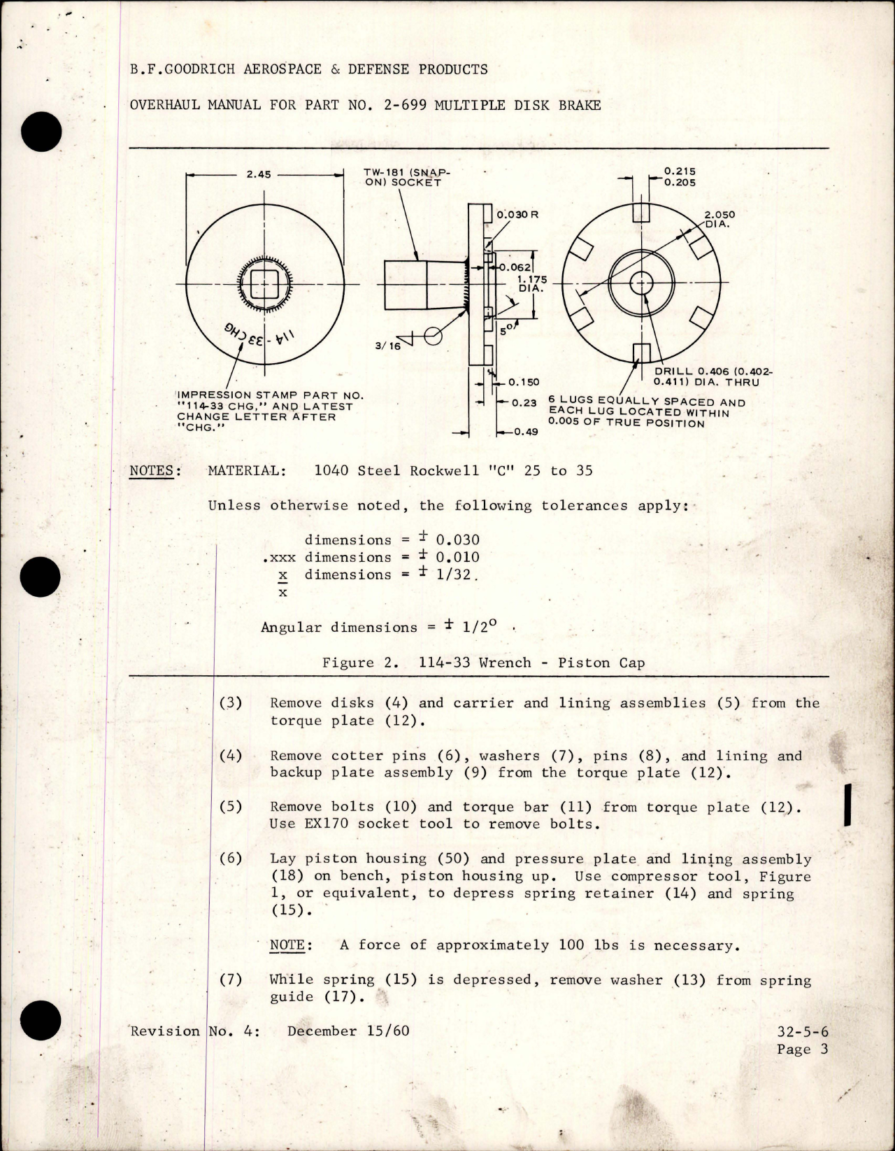 Sample page 7 from AirCorps Library document: Overhaul Manual for Multiple Disk Brake - Part 2-699 