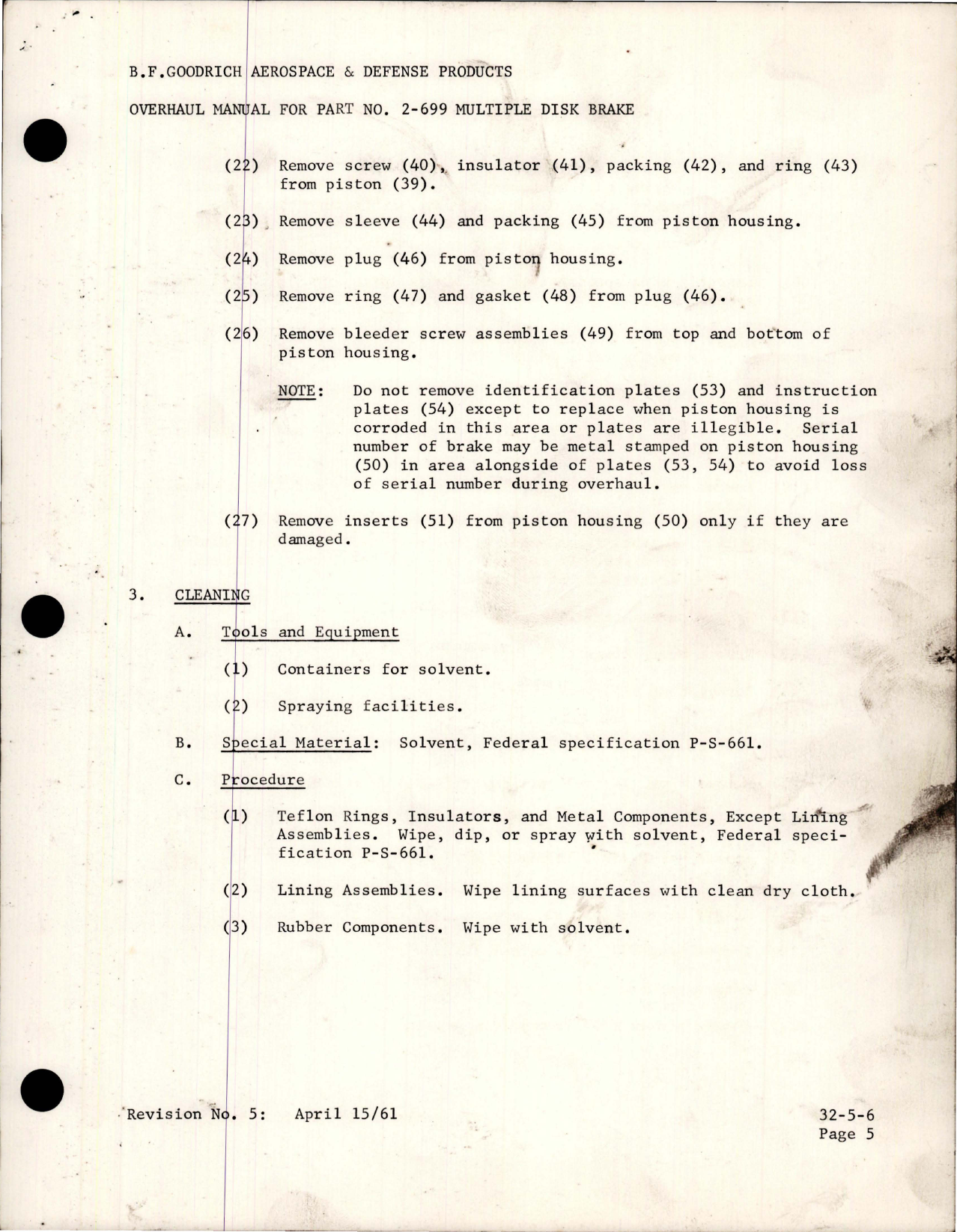 Sample page 9 from AirCorps Library document: Overhaul Manual for Multiple Disk Brake - Part 2-699 