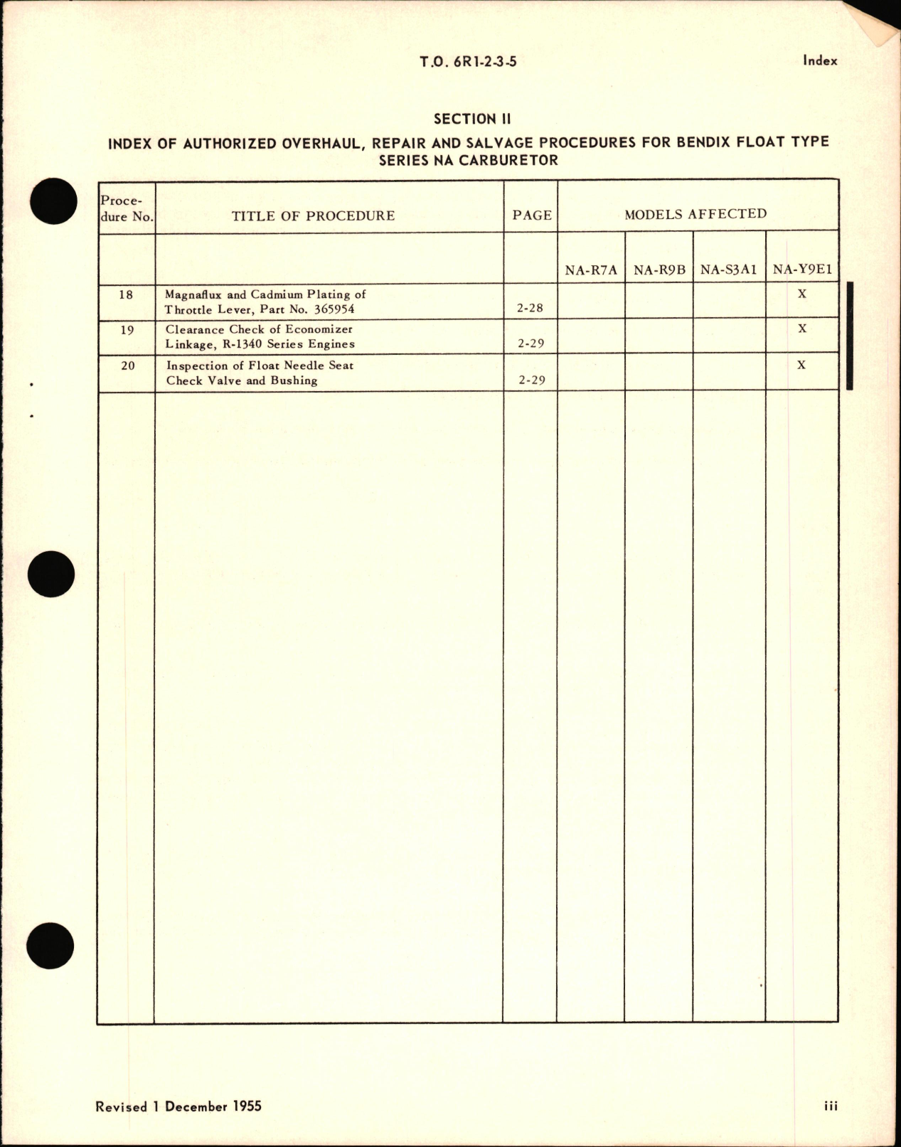 Sample page 5 from AirCorps Library document: Overhaul Changes Applicable to Bendix Float Type Series NA Carburetors