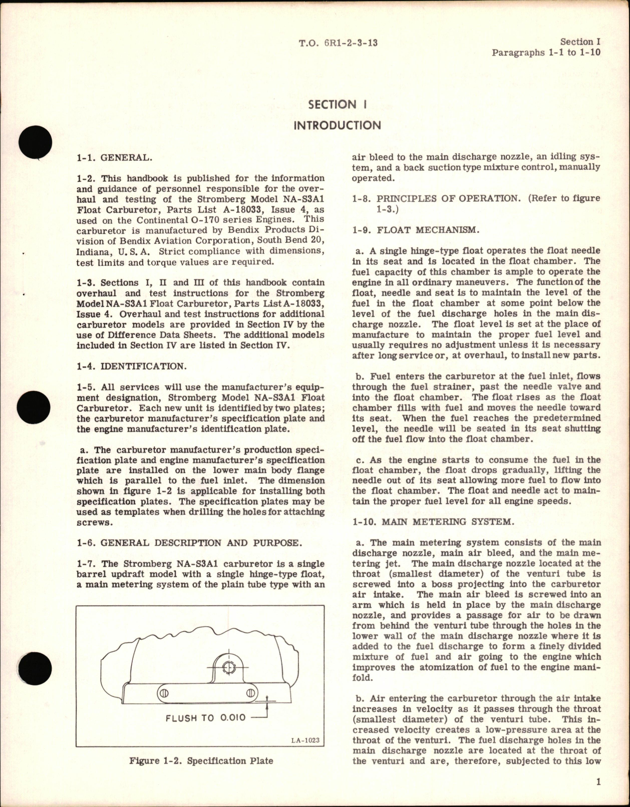 Sample page 5 from AirCorps Library document: Overhaul Manual for Float Carburetor Model NA-S3A1