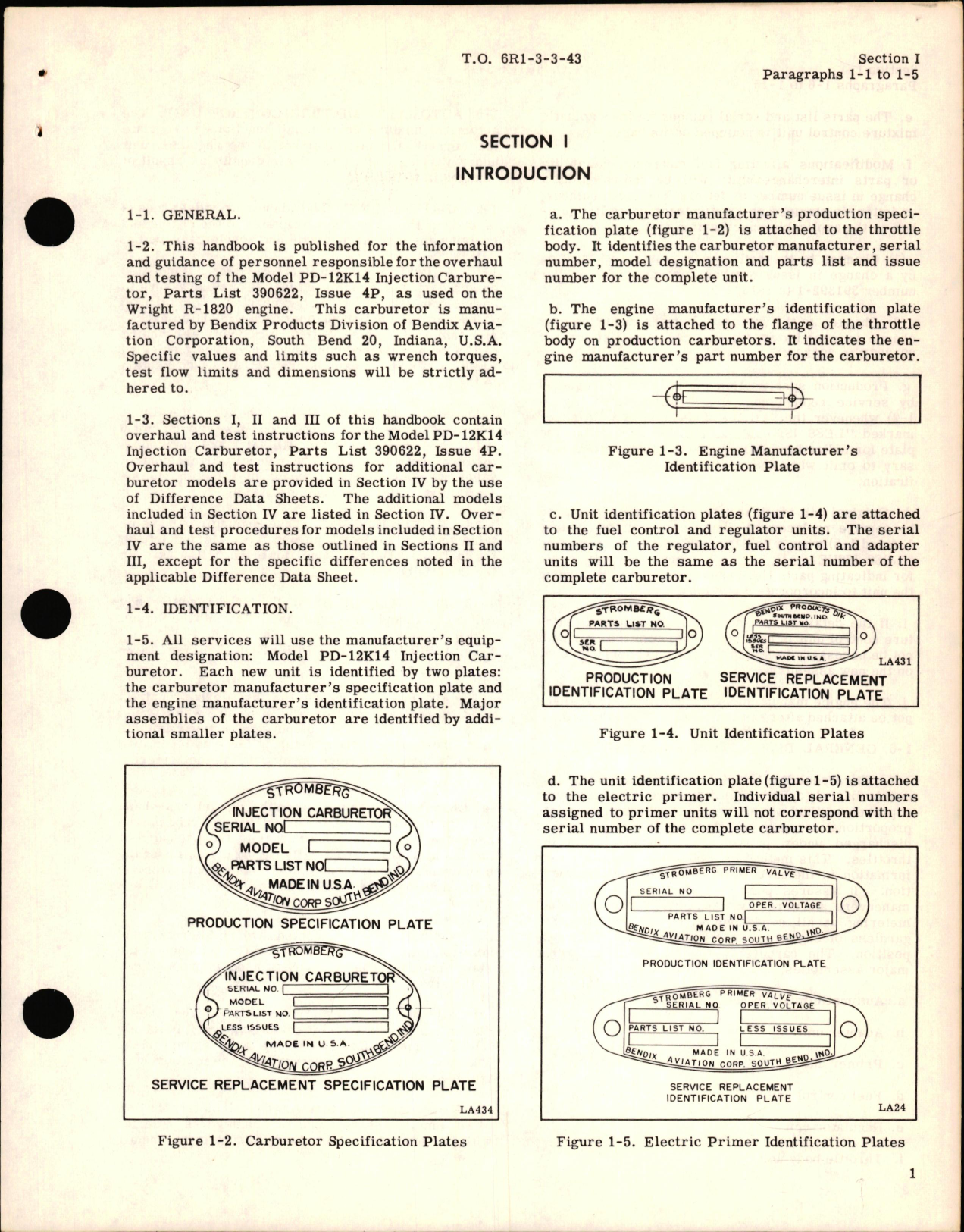 Sample page 5 from AirCorps Library document: Overhaul Instructions for Injection Carburetor Model PD-12K14 