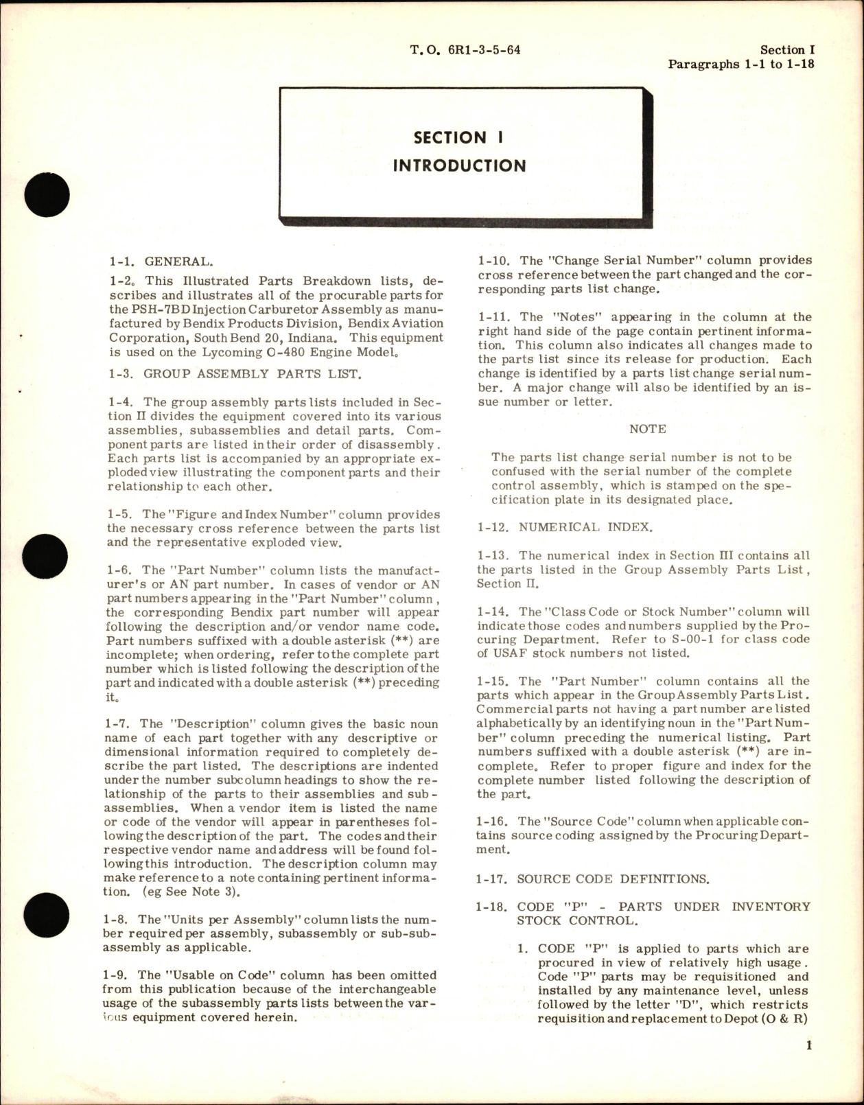 Sample page 5 from AirCorps Library document: Illustrated Parts Breakdown for Injection Carburetor Model PSH-7BD