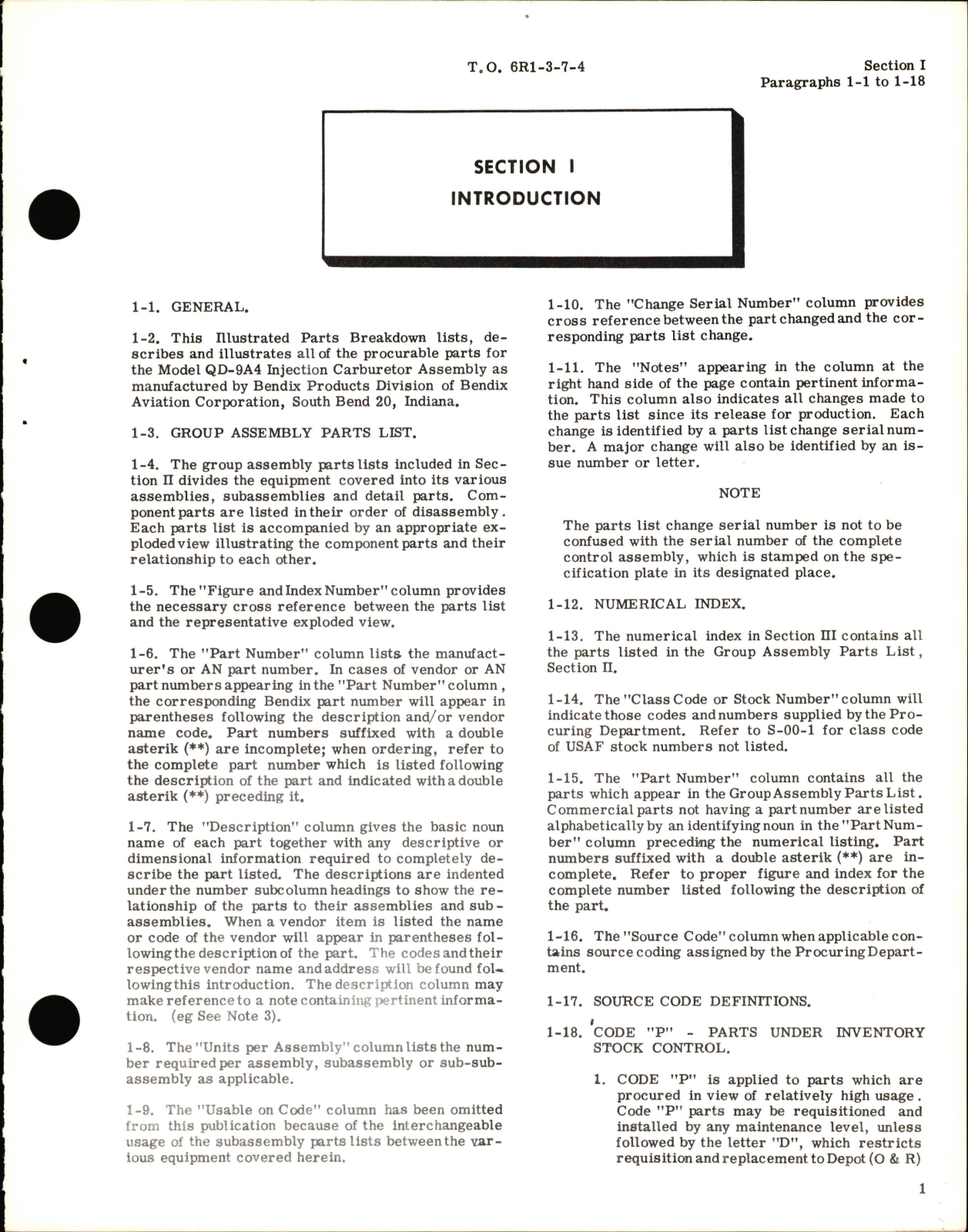 Sample page 5 from AirCorps Library document: Illustrated Parts Breakdown for Injection Carburetor Model QD-94A