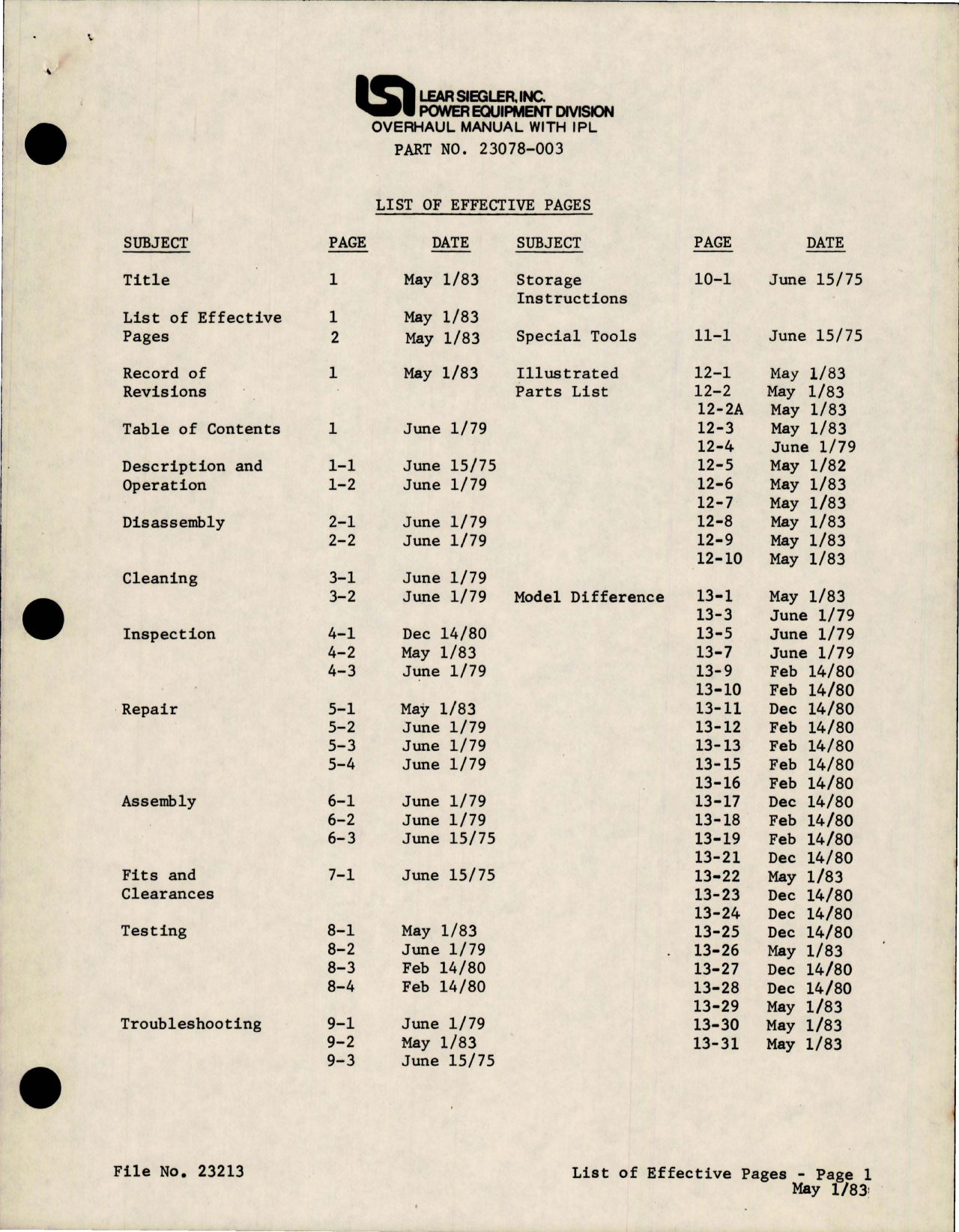 Sample page 7 from AirCorps Library document: Overhaul Manual with Parts List for  DC Starter Generator 