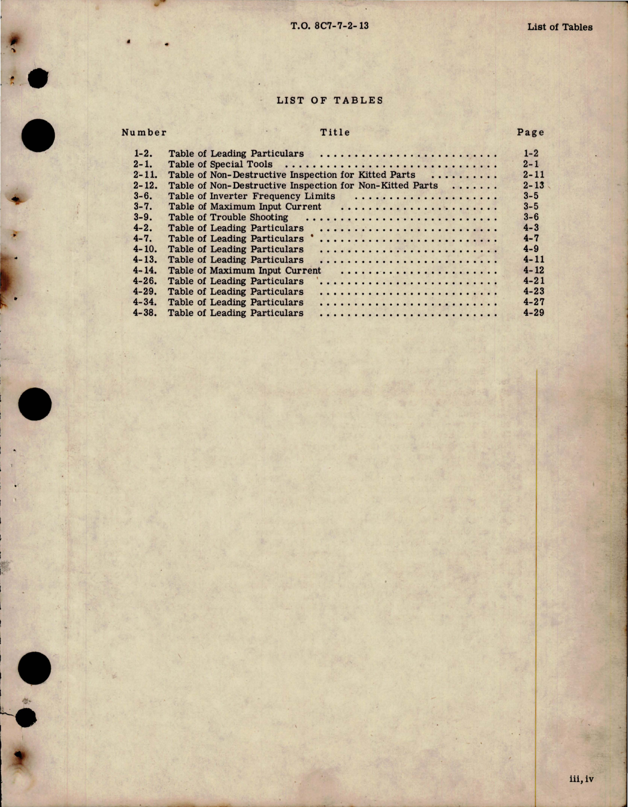 Sample page 5 from AirCorps Library document: Overhaul Manual for Inverters and Motor Generator 