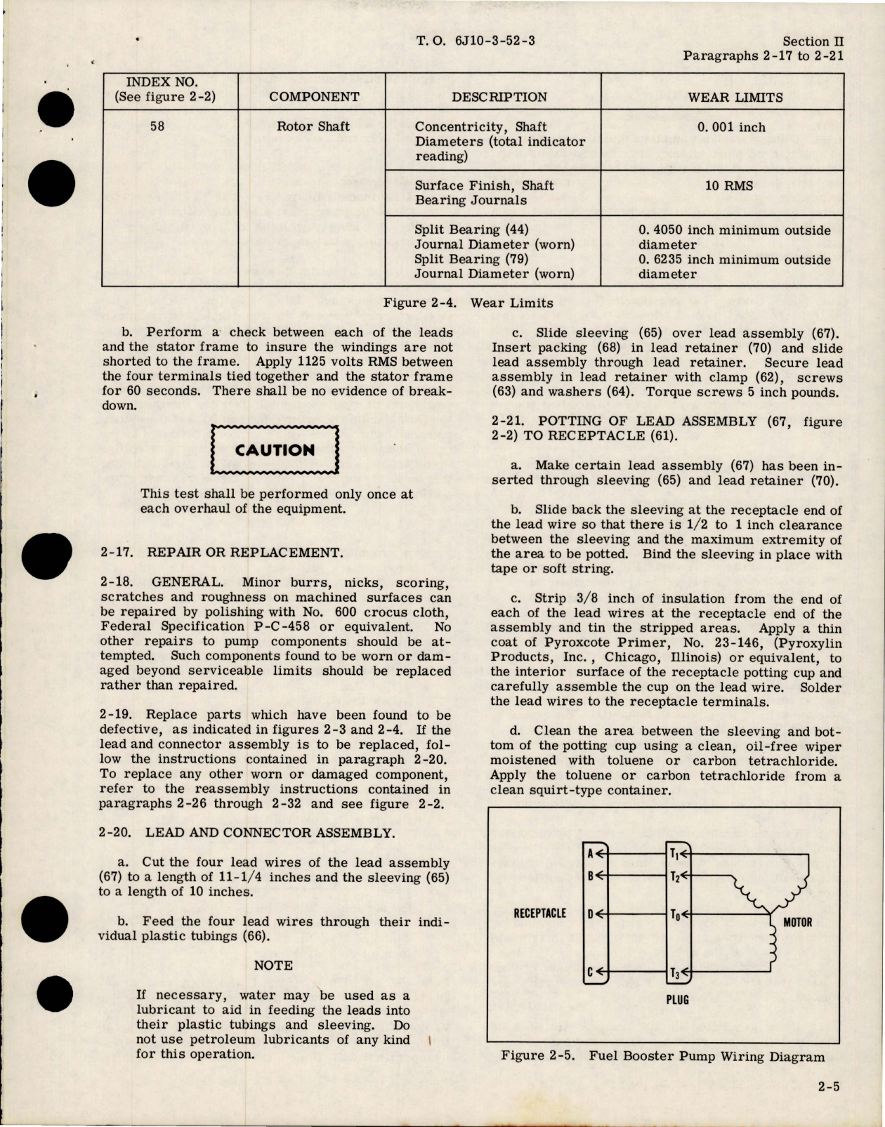 Sample page 5 from AirCorps Library document: Overhaul Manual for Submerged Booster Pumps - Models TB102200, TB102200-2, XTB102200