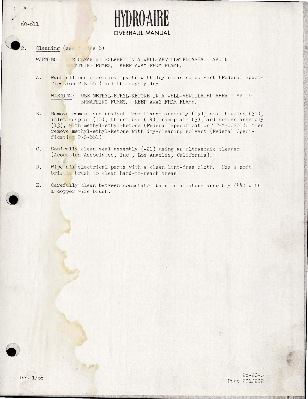 Sample page 5 from AirCorps Library document: Overhaul Manual for Fuel Booster Pump - 60-611 and 60-611A 