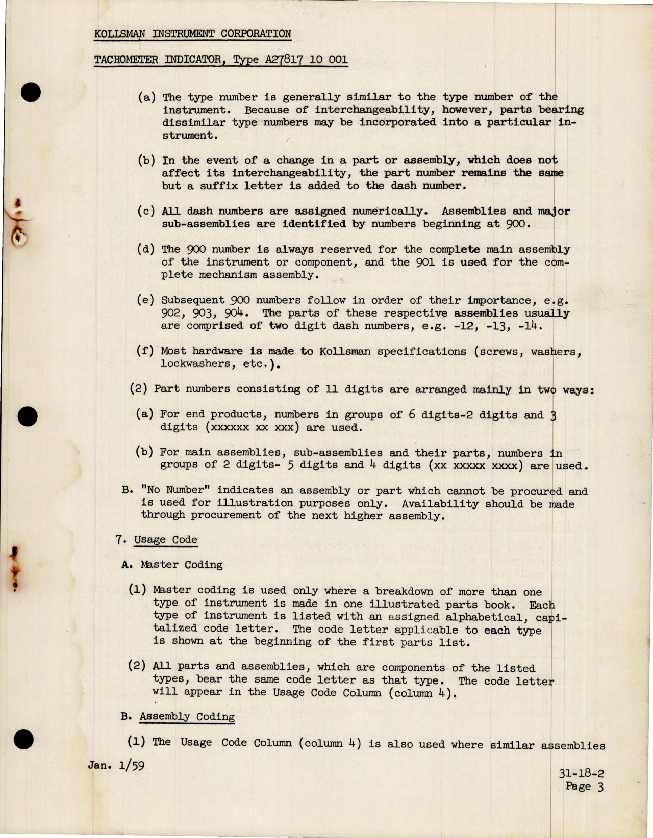 Sample page 7 from AirCorps Library document: Illustrated Parts Breakdown for Tachometer Indicator - Type A27817 10 001