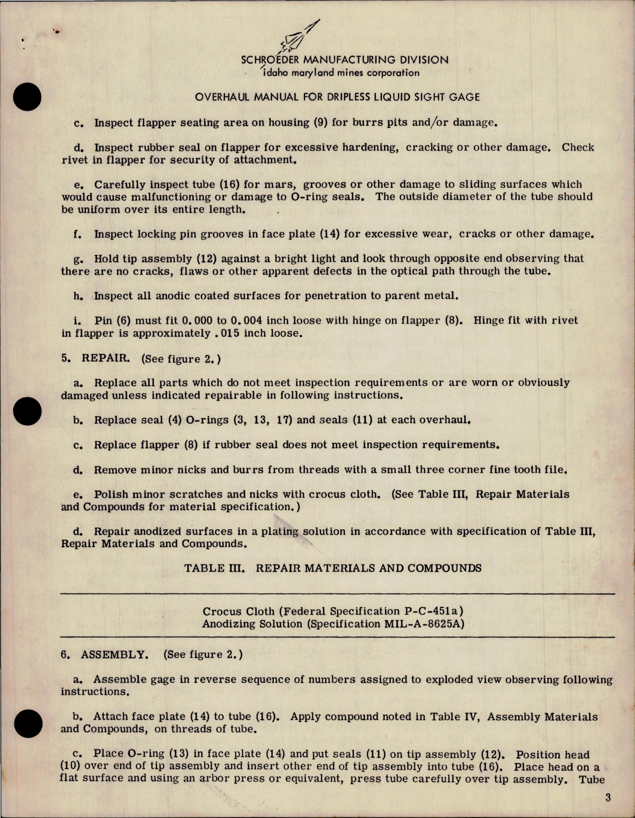 Sample page 5 from AirCorps Library document: Overhaul Instructions for Dripless Liquid Sight Gage 