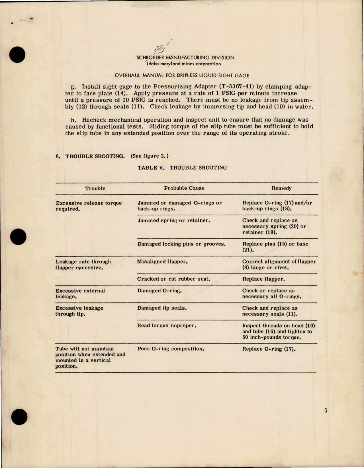 Sample page 7 from AirCorps Library document: Overhaul Instructions for Dripless Liquid Sight Gage 