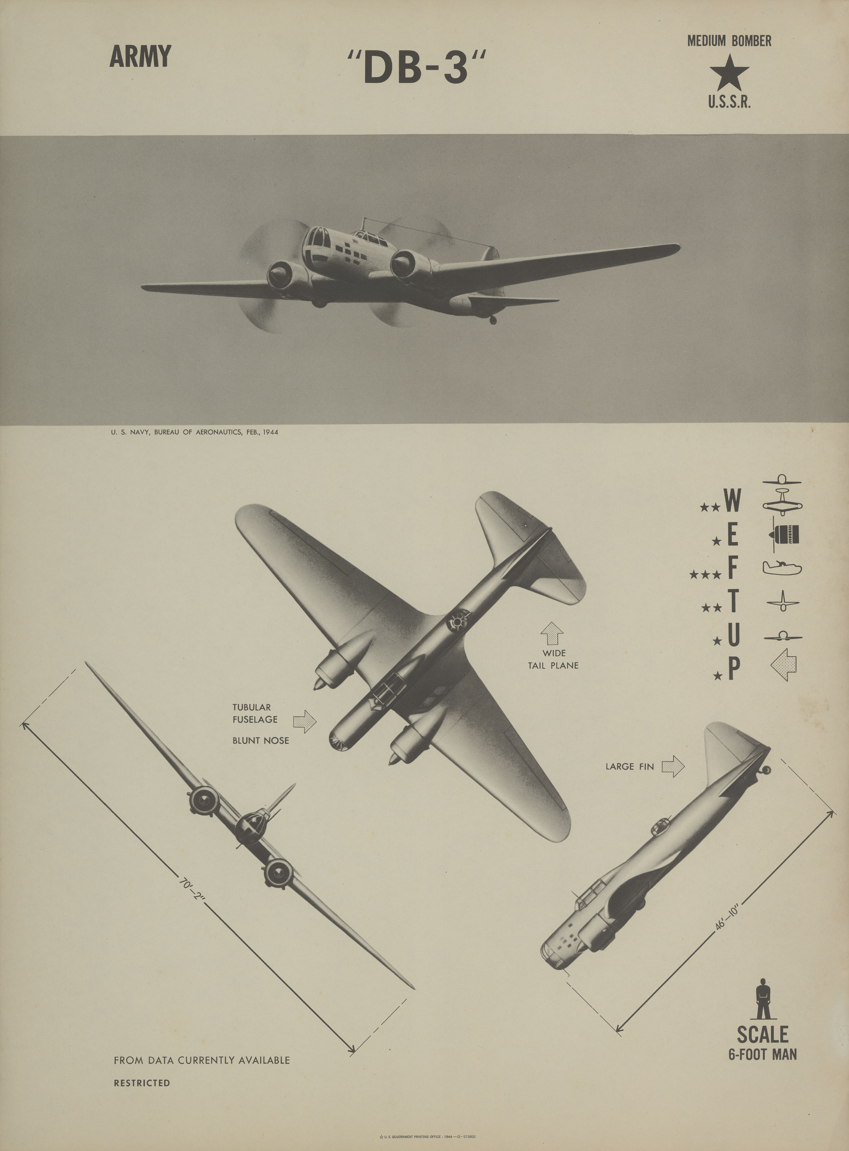 Sample page 1 from AirCorps Library document: DB-3 Recognition Poster