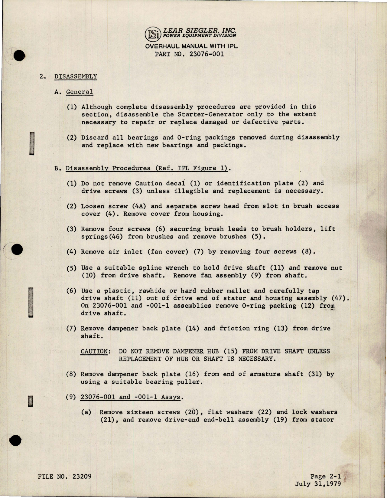 Sample page 8 from AirCorps Library document: Overhaul with Illustrated Parts List For DC Starter Generator - Model 23076-001 