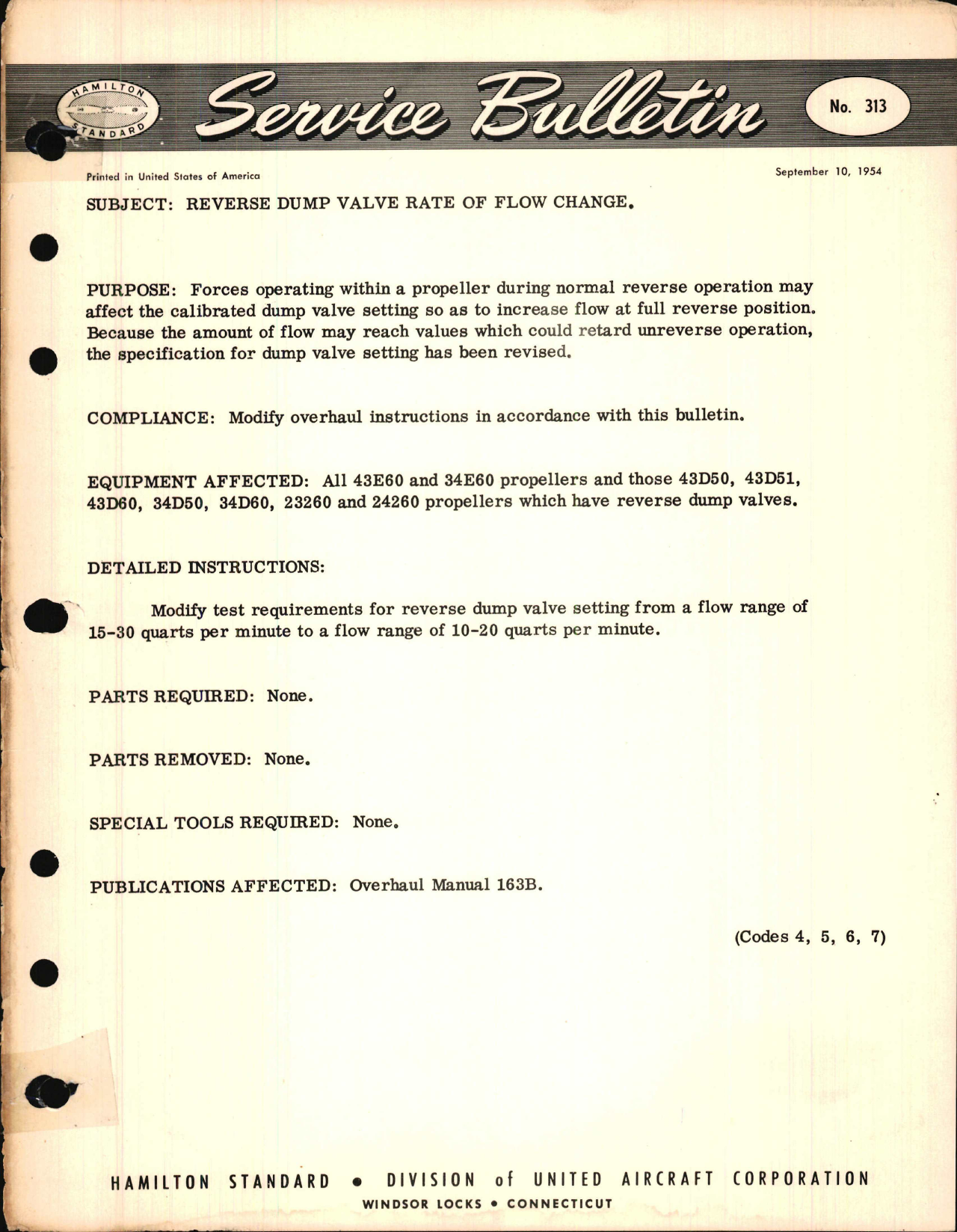 Sample page 1 from AirCorps Library document: Reverse Dump Valve Rate of Flow Change