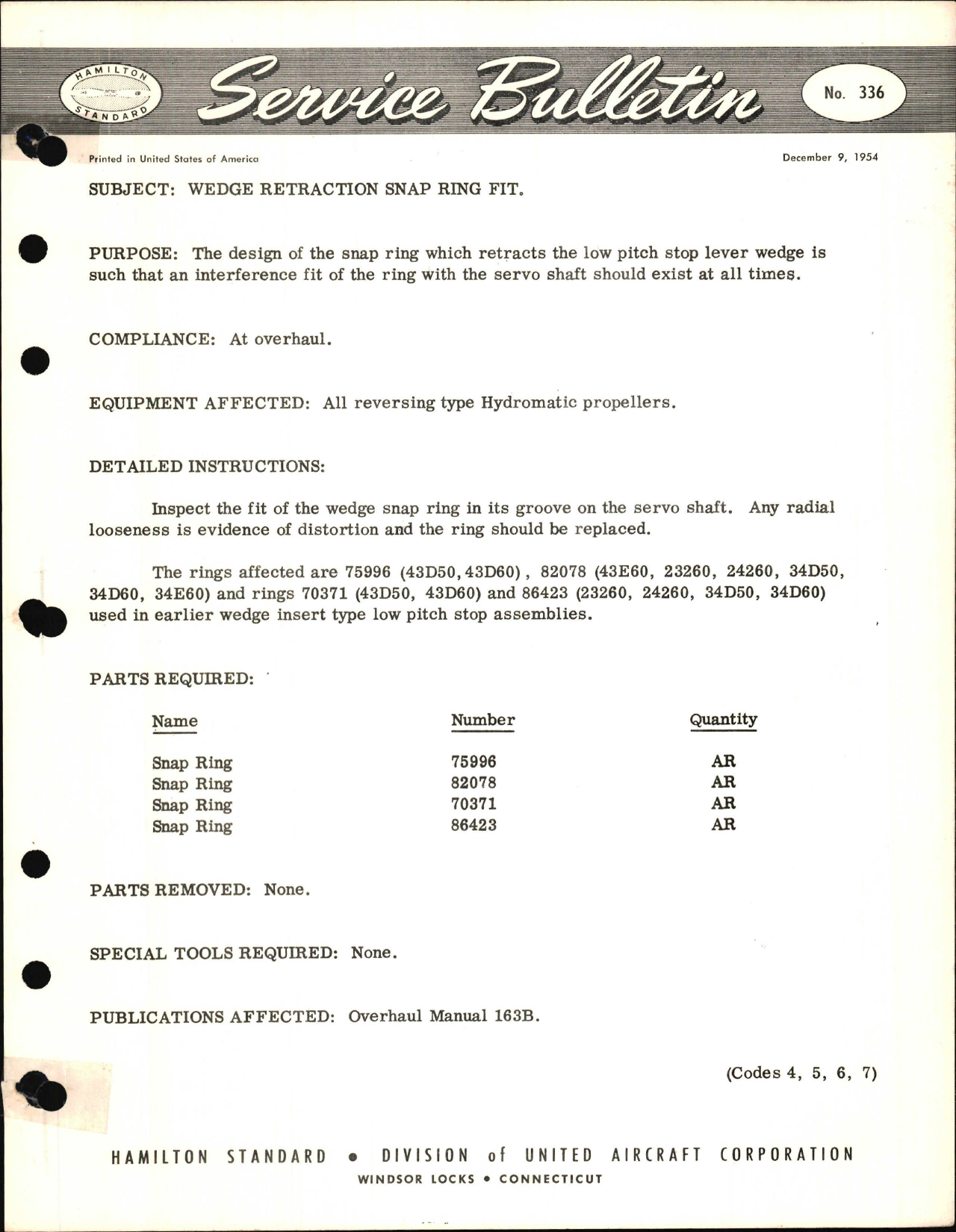 Sample page 1 from AirCorps Library document: Wedge Retraction Snap Ring Fit