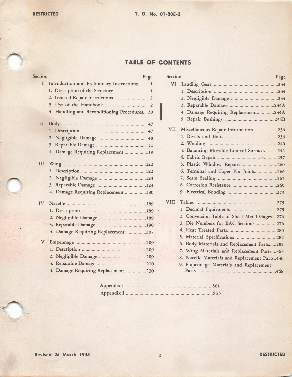 Sample page 5 from AirCorps Library document: Structural Repair Instructions for the B-17E, B-17F, B-17G, RB-17E and QB-17G