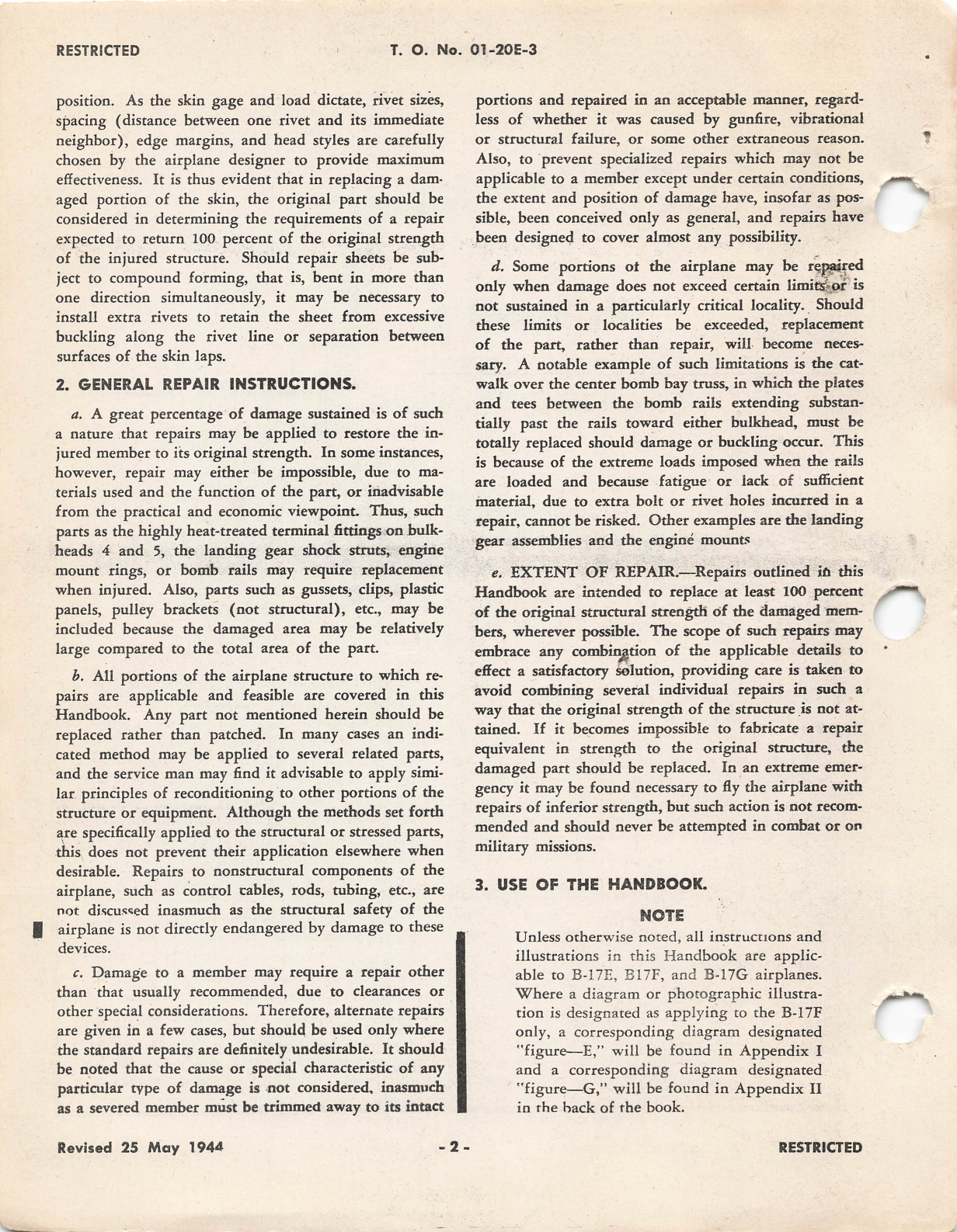 Sample page 8 from AirCorps Library document: Structural Repair Instructions for the B-17E, B-17F, B-17G, RB-17E and QB-17G