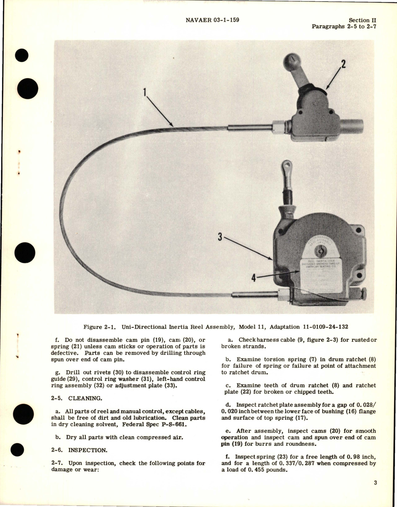 Sample page 5 from AirCorps Library document: Overhaul Instructions for Uni-Directional Inertia Reel Assembly - Model 11