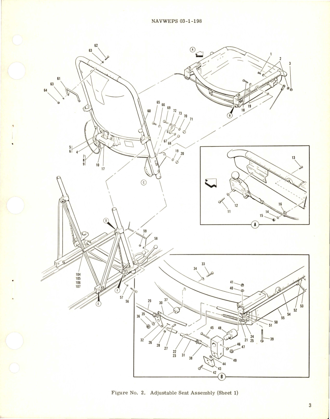 Sample page 5 from AirCorps Library document: Overhaul Instructions with Illustrated Parts Breakdown for Adjustable Seat - 851-1