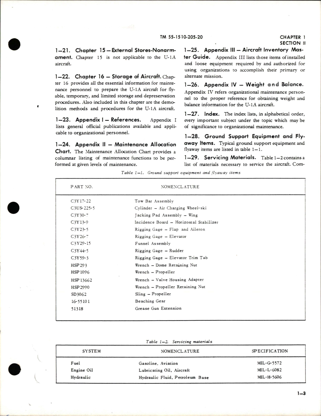 Sample page 7 from AirCorps Library document: Organizational Maintenance Manual for U-1A Otter