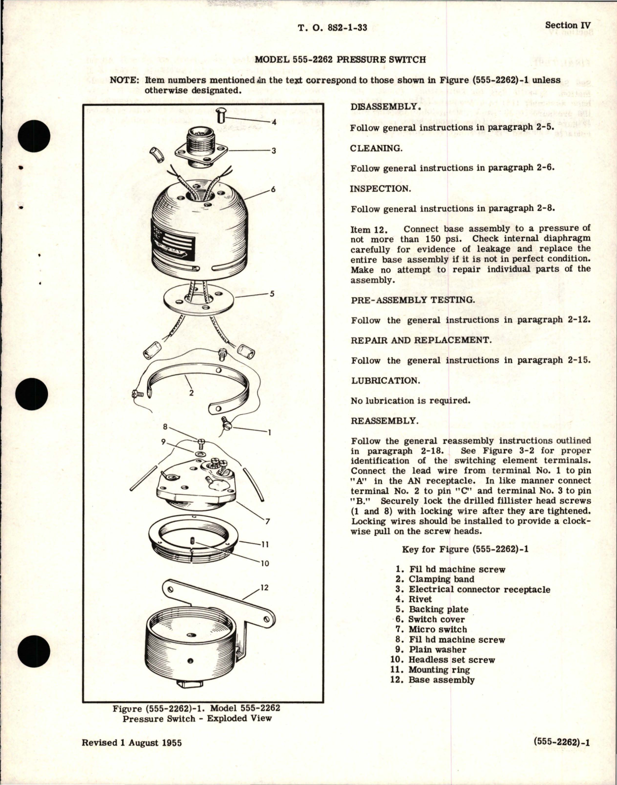 Sample page 7 from AirCorps Library document: Overhaul Instructions for Pressure Control Switches