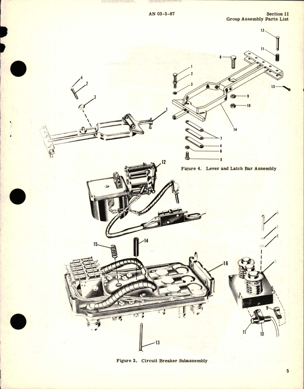 Sample page 7 from AirCorps Library document: Illustrated Parts Breakdown for Circuit Breaker  - Parts A14B1805, A14B1805A, A14B1805B, A14B1805C, A14B1805C-2, and A14B1805C-3