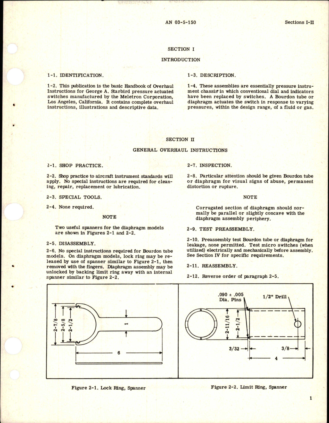 Sample page 5 from AirCorps Library document: Overhaul Instructions for Pressure Actuated Switches