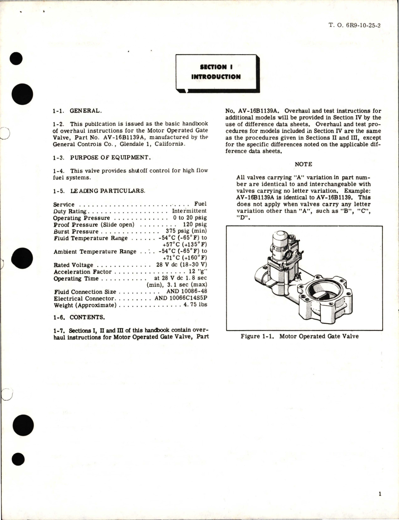 Sample page 5 from AirCorps Library document: Overhaul Instructions for Motor Operated Gate Valve - AV-16B Series - Part AV-16B1139A and Similar Valves