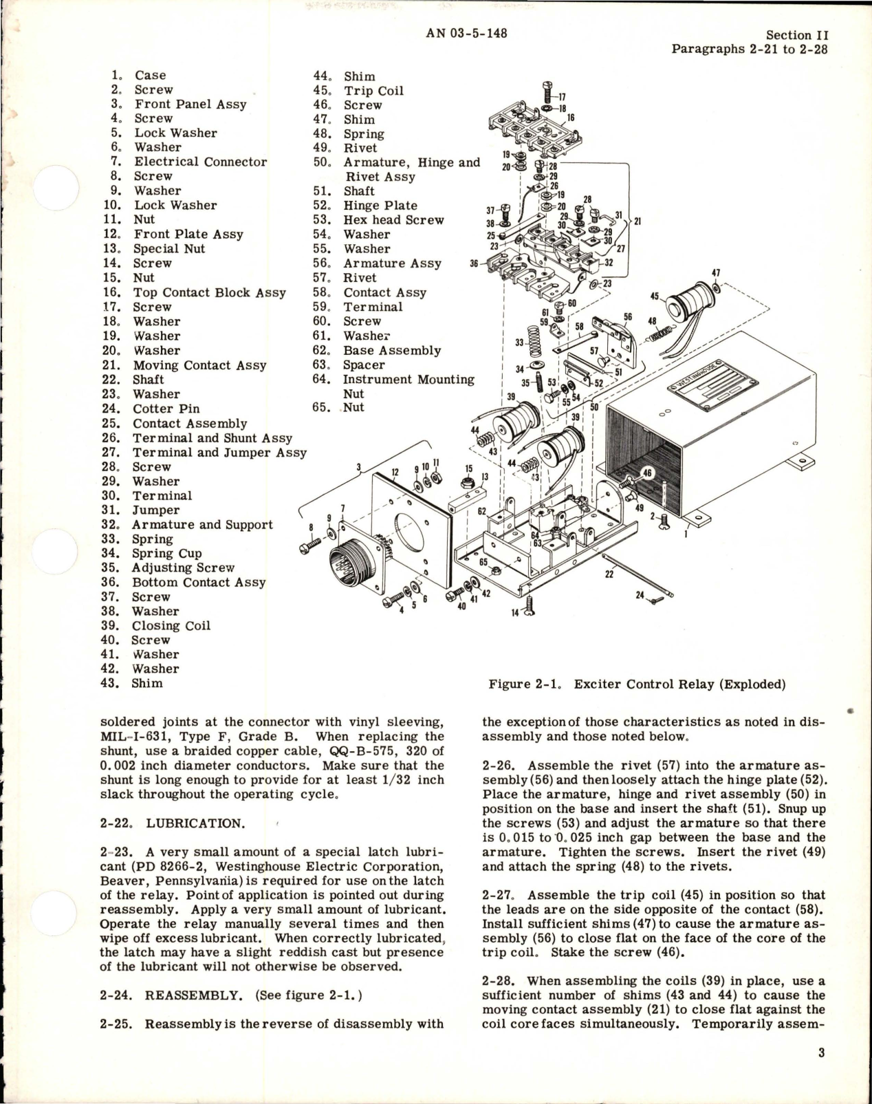 Sample page 5 from AirCorps Library document: Overhaul Instructions for Exciter Control Relay - Type H-1 - Part A24A9280
