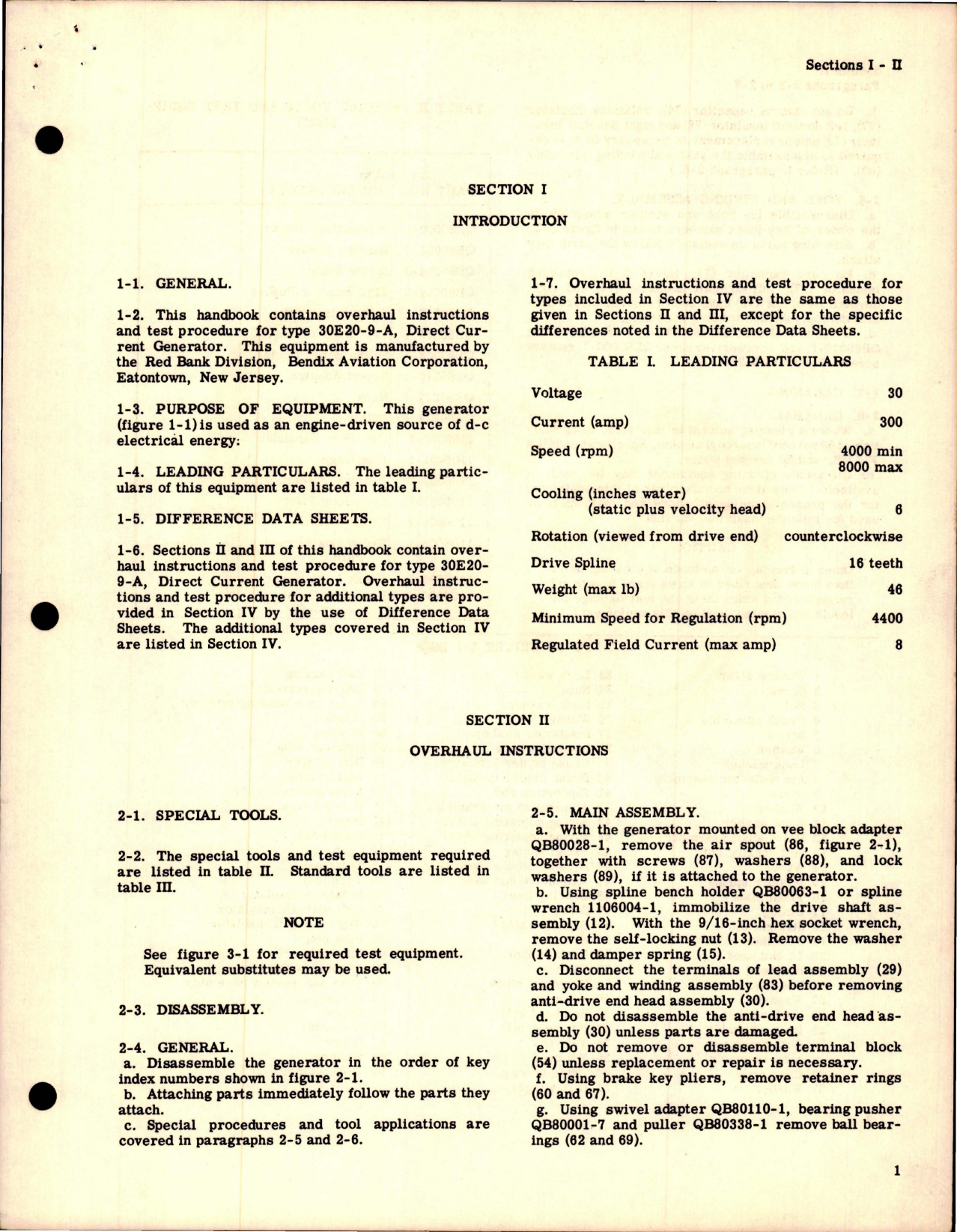 Sample page 5 from AirCorps Library document: Overhaul Instructions for D-C Starter Generator - Typea 30E20-9-A and 30E20-39-A 