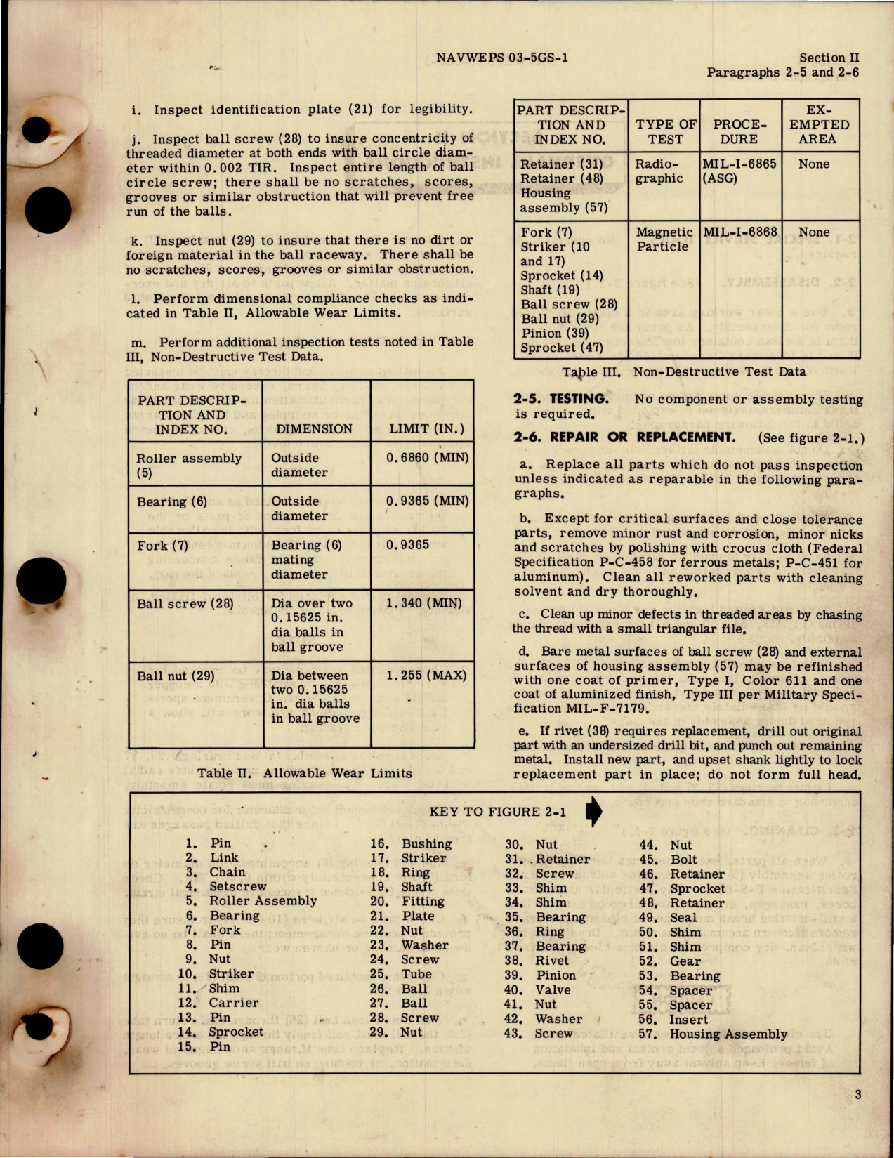 Sample page 7 from AirCorps Library document: Overhaul Instructions for Wing Flap Actuator Assy - Parts 457EA-0 and 457EA-1 