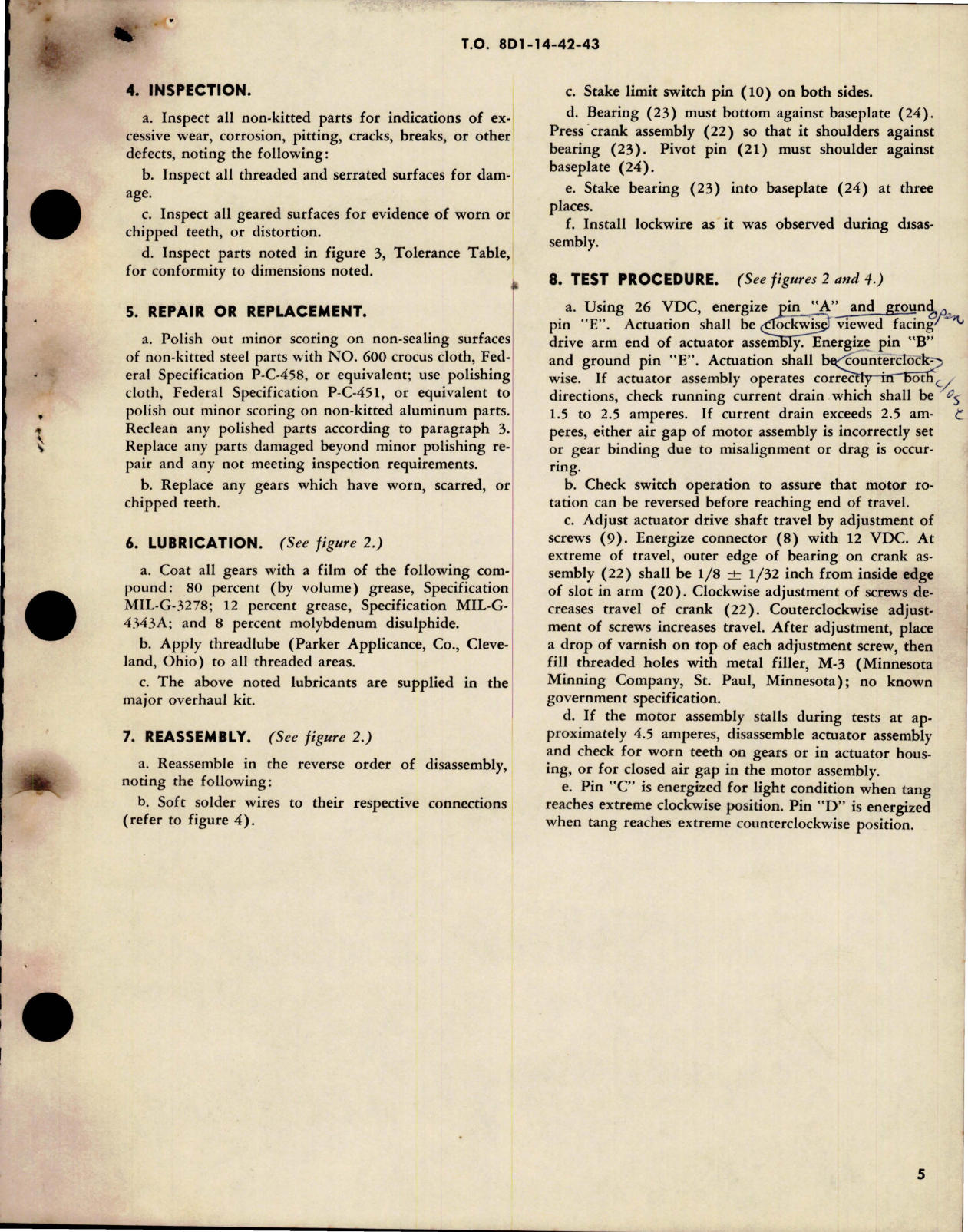 Sample page 5 from AirCorps Library document: Overhaul with Parts Breakdown for Series Motor Actuator Assembly - Part 113538 