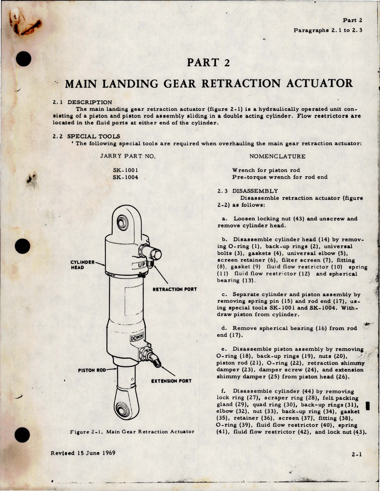 Sample page 1 from AirCorps Library document: Main Landing Gear Actuator