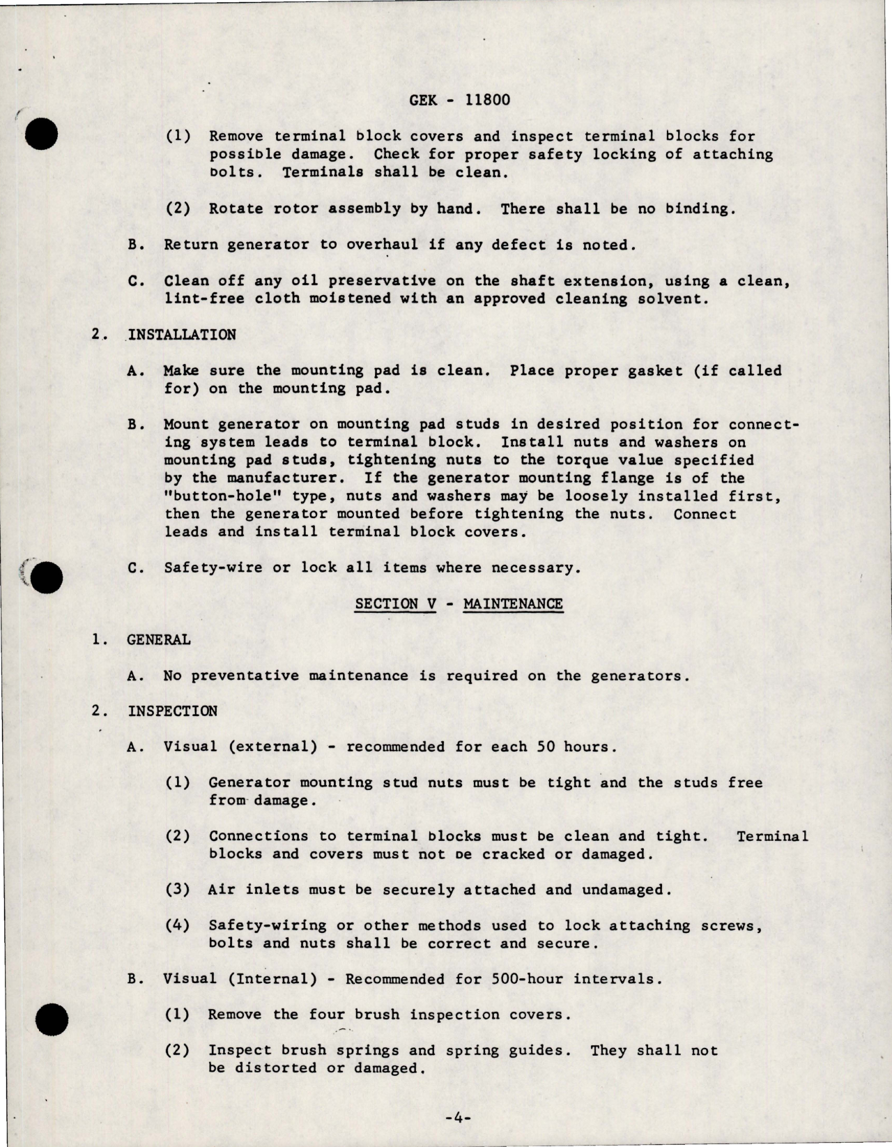 Sample page 5 from AirCorps Library document: Instruction Manual for AC Generator - Models 2CM370B1 and 2CM370C1 