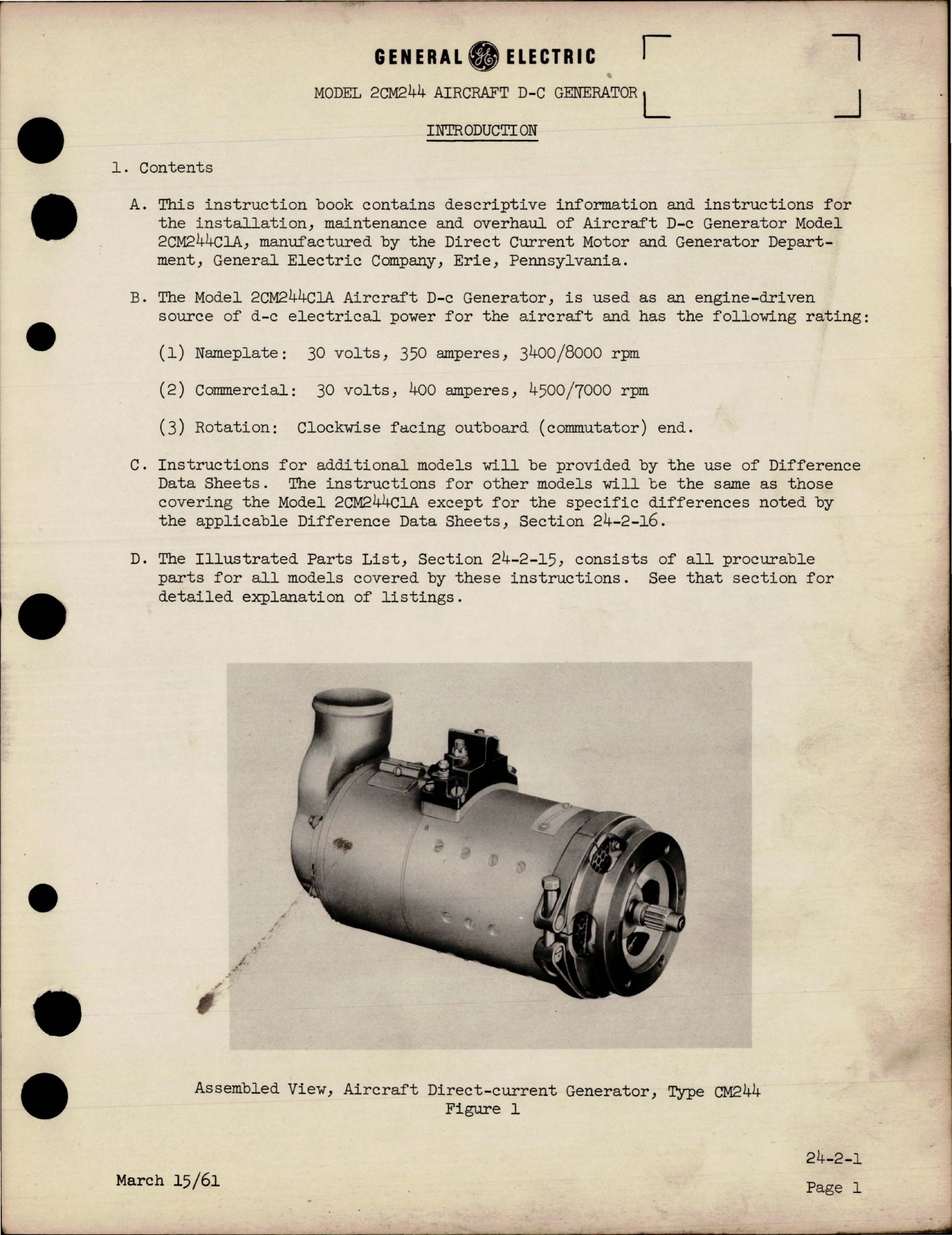 Sample page 5 from AirCorps Library document: Operating, Service, and Overhaul Instructions with Parts for Direct Current Generators 