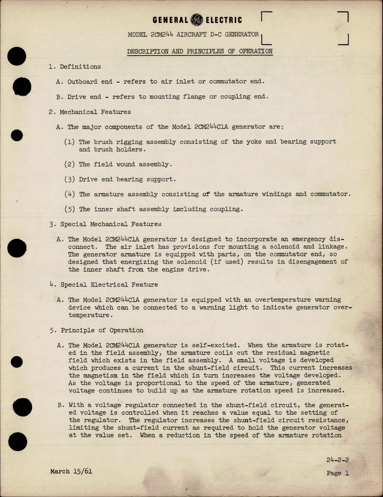 Sample page 7 from AirCorps Library document: Operating, Service, and Overhaul Instructions with Parts for Direct Current Generators 