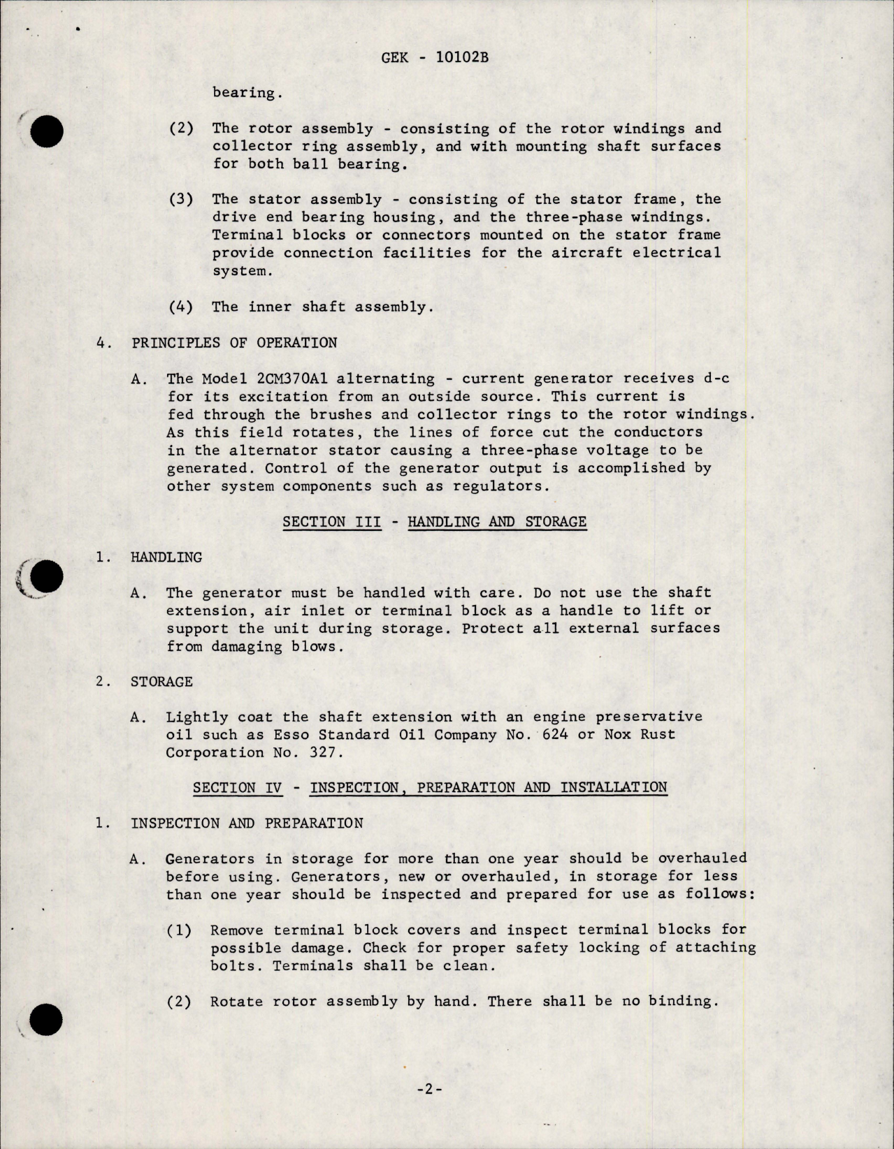 Sample page 5 from AirCorps Library document: Instructional Manual for AC Generator - Models 2CM370A1, 2CM370D1, 2CM370D1A, 2CM370D2 and 2CM370D2A