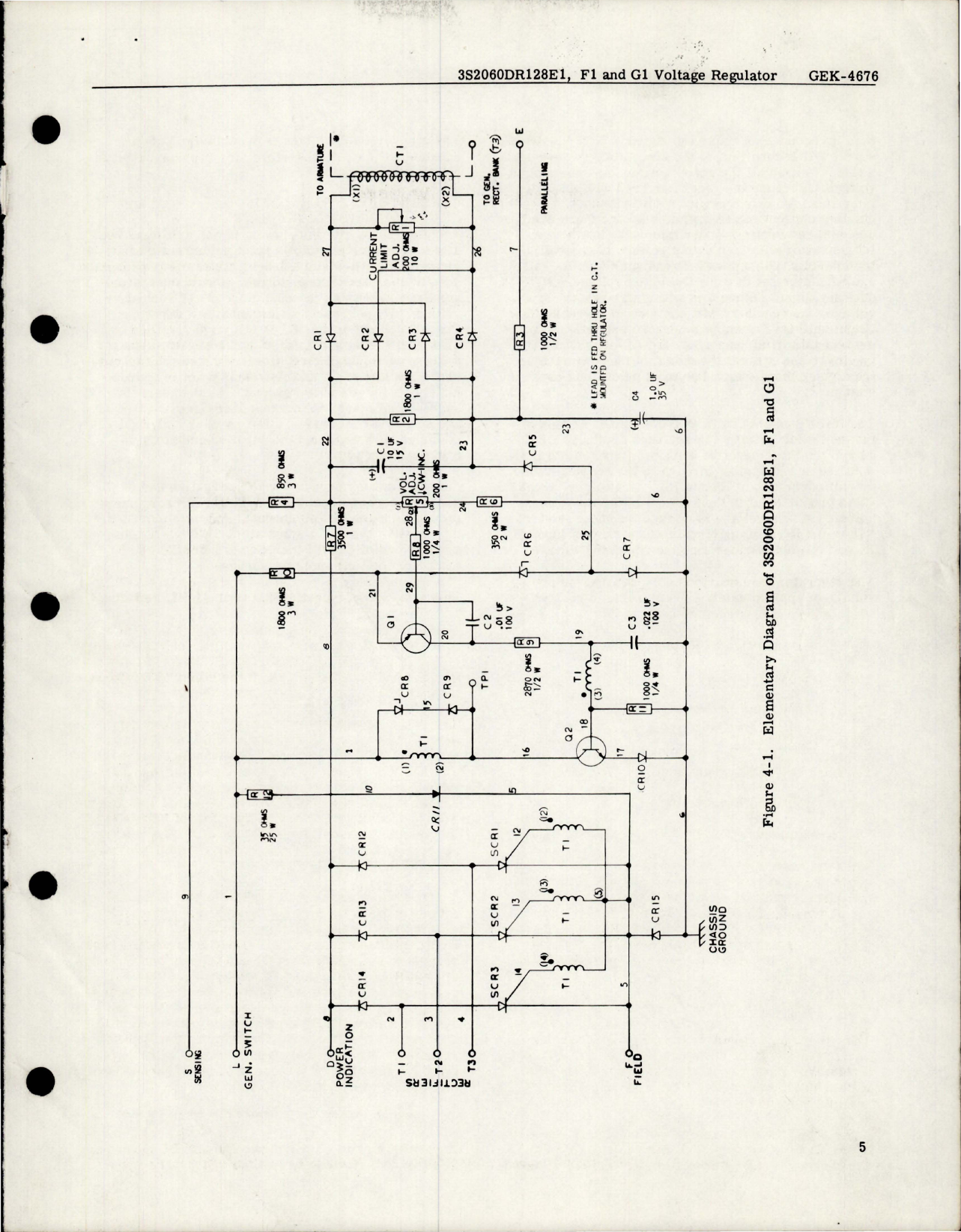 Sample page 5 from AirCorps Library document: Test Instructions for Voltage Regulator - Model 3S2060DR128E1, F1 and G1 