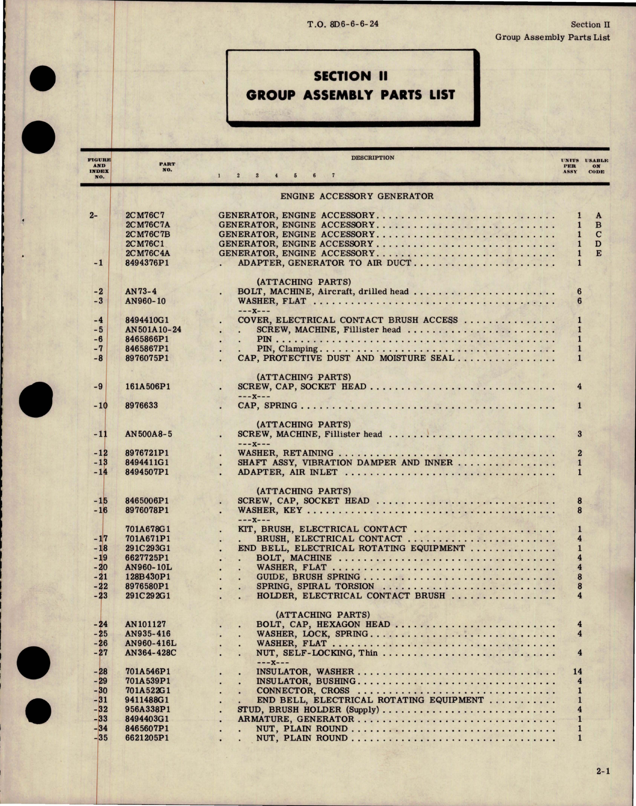 Sample page 5 from AirCorps Library document: Illustrated Parts Breakdown for Engine Accessory Generator 