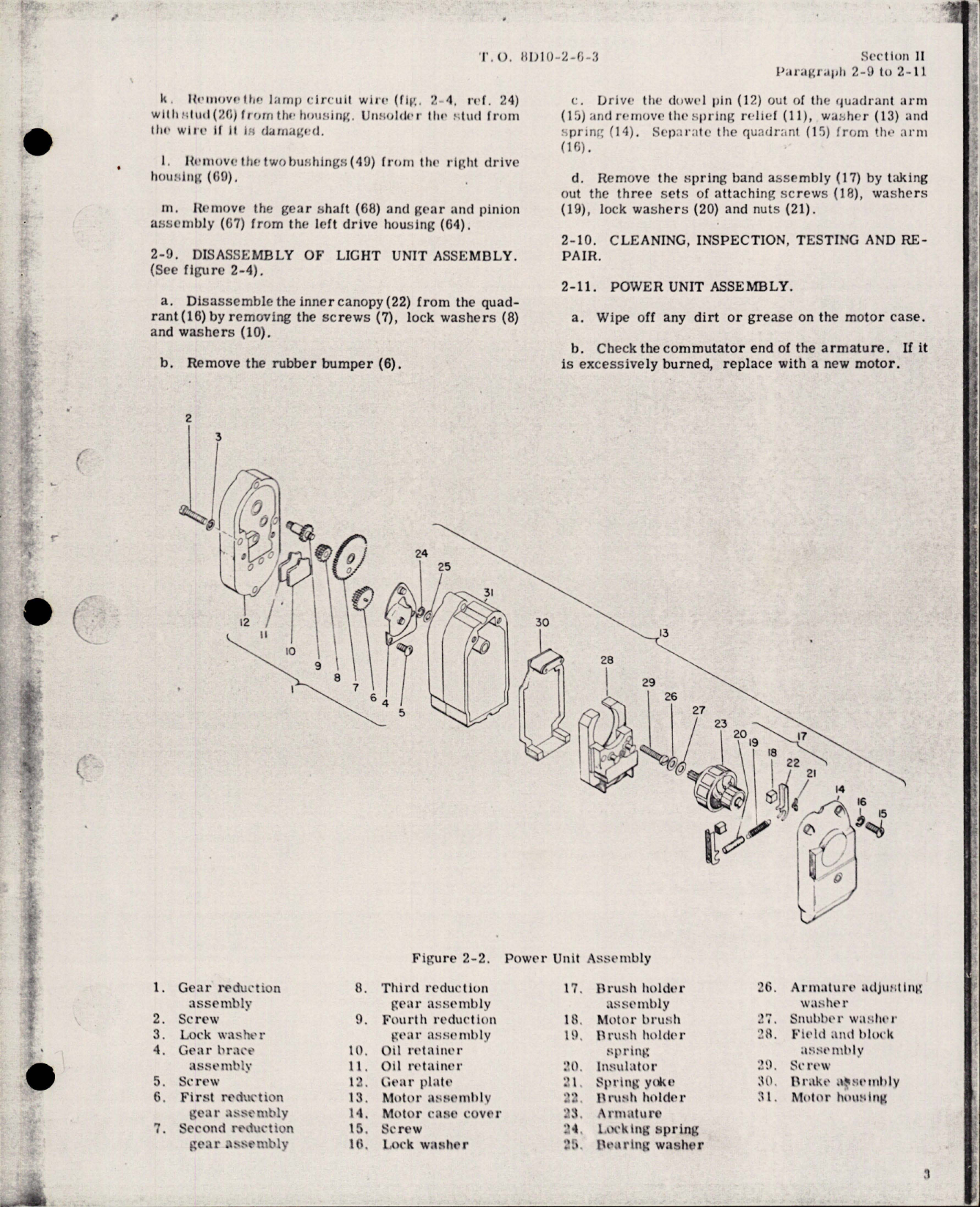 Sample page 7 from AirCorps Library document: Overhaul Instructions for Landing and Taxi Light Assemblies 
