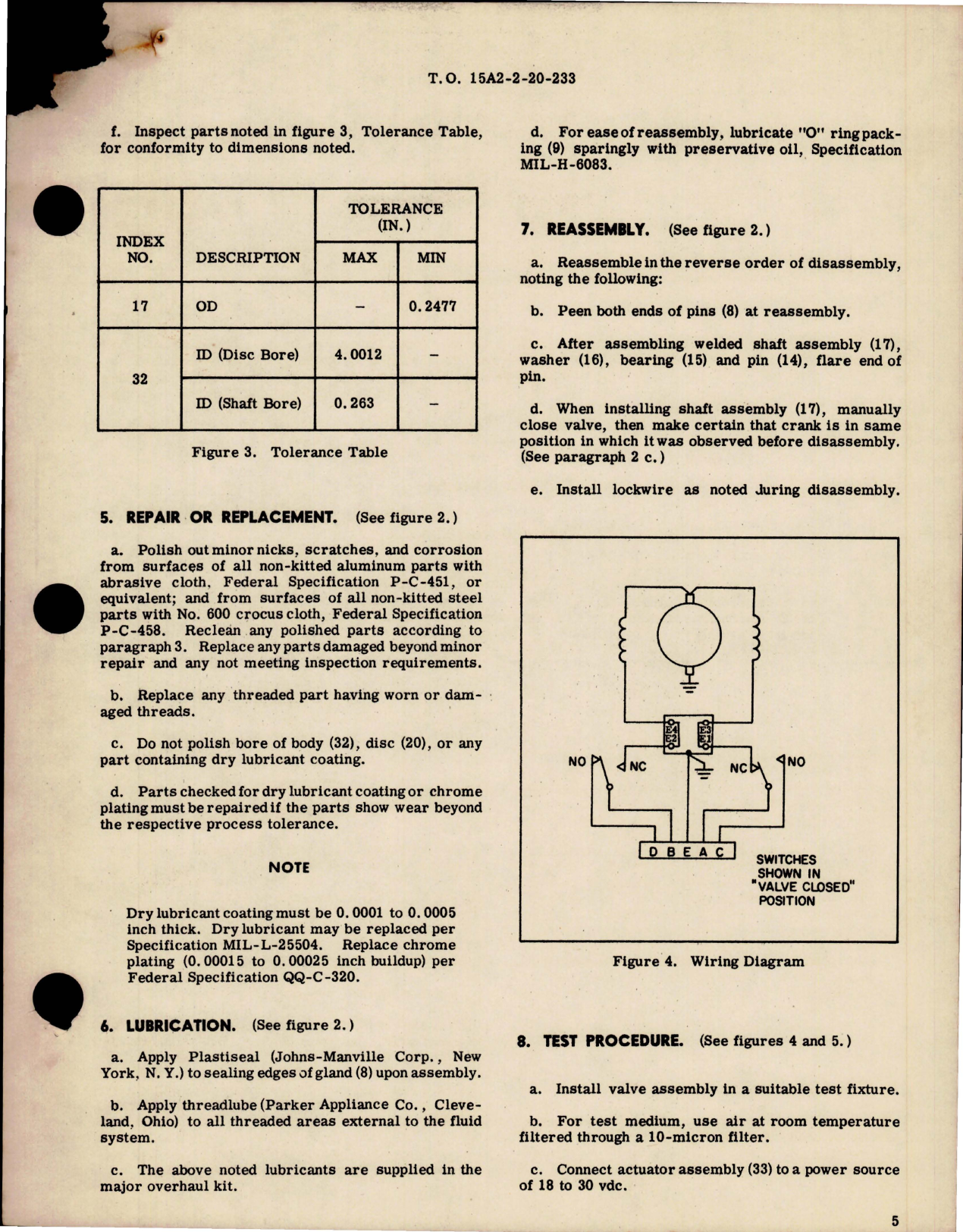 Sample page 5 from AirCorps Library document: Overhaul Manual with Parts Breakdown for Motor Actuated Butterfly Shut-Off Valve Assembly
