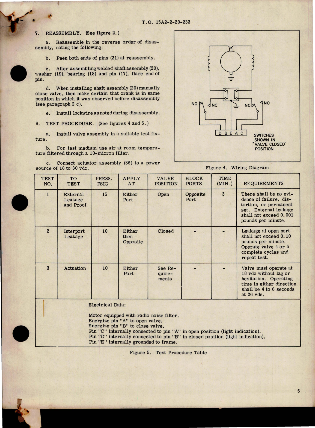 Sample page 5 from AirCorps Library document: Overhaul Manual w Parts Breakdown for Motor Actuated Butterfly Shut-Off Valve Assembly