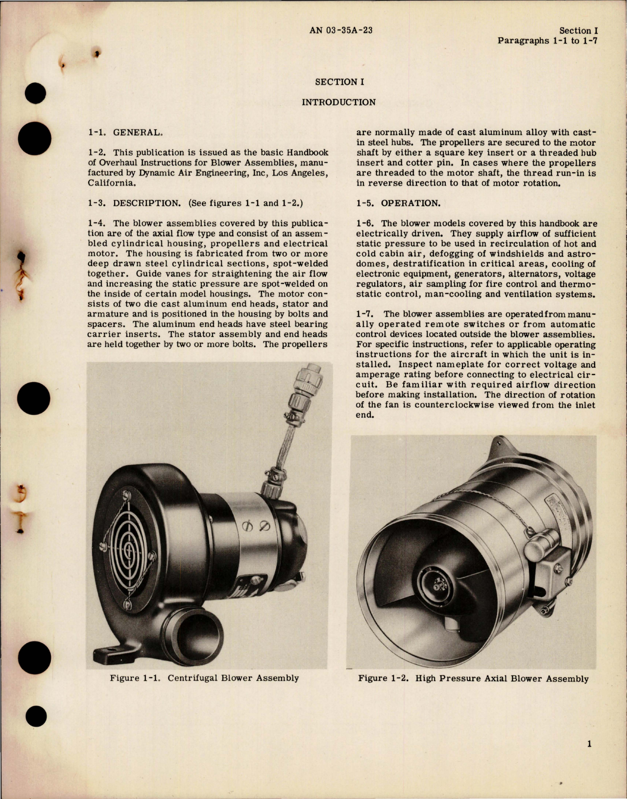 Sample page 5 from AirCorps Library document: Overhaul Instructions for Blower Assemblies 