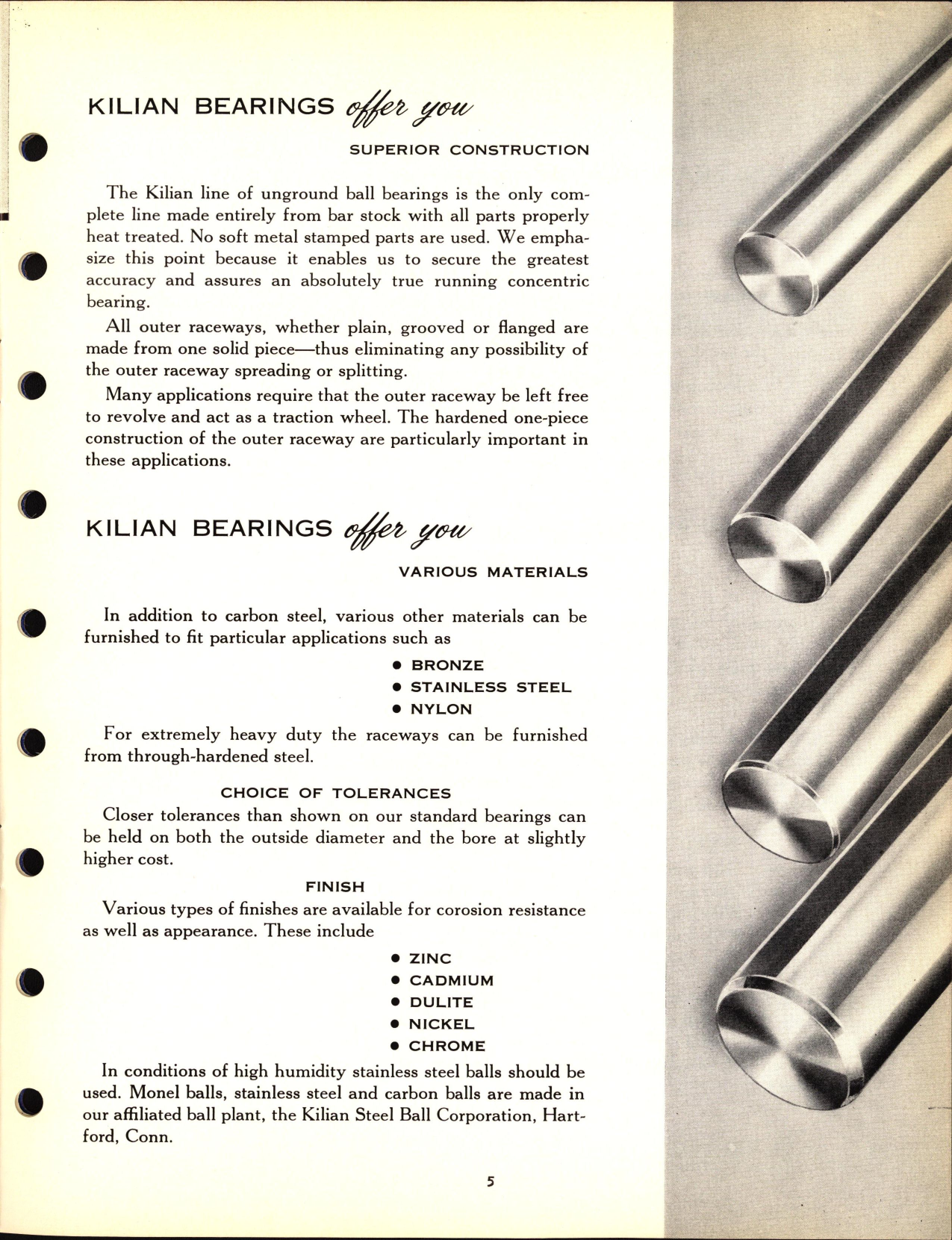 Sample page 7 from AirCorps Library document: Kilian Underground Ball Bearings