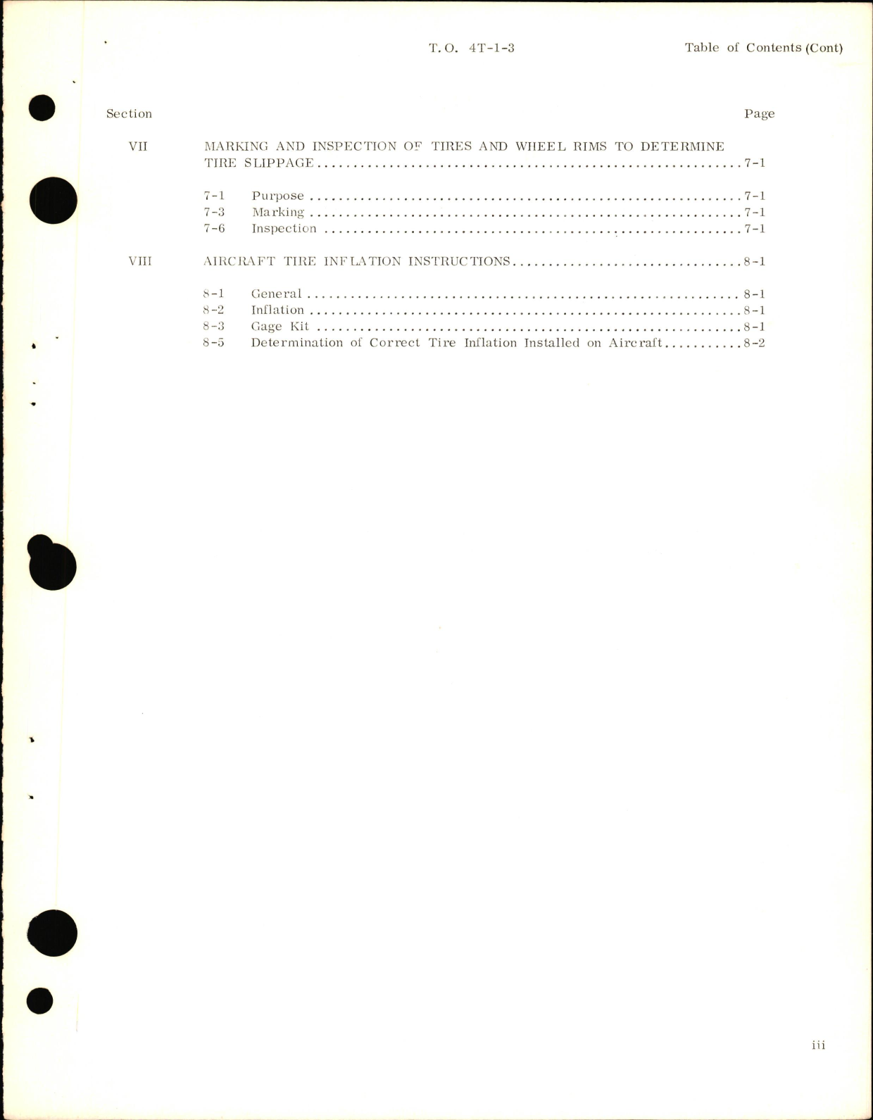 Sample page 5 from AirCorps Library document:  Technical Manual for Inspection, Maintenance Instructions, Storage, & Disposition of Aircraft Tires and Inner Tubes