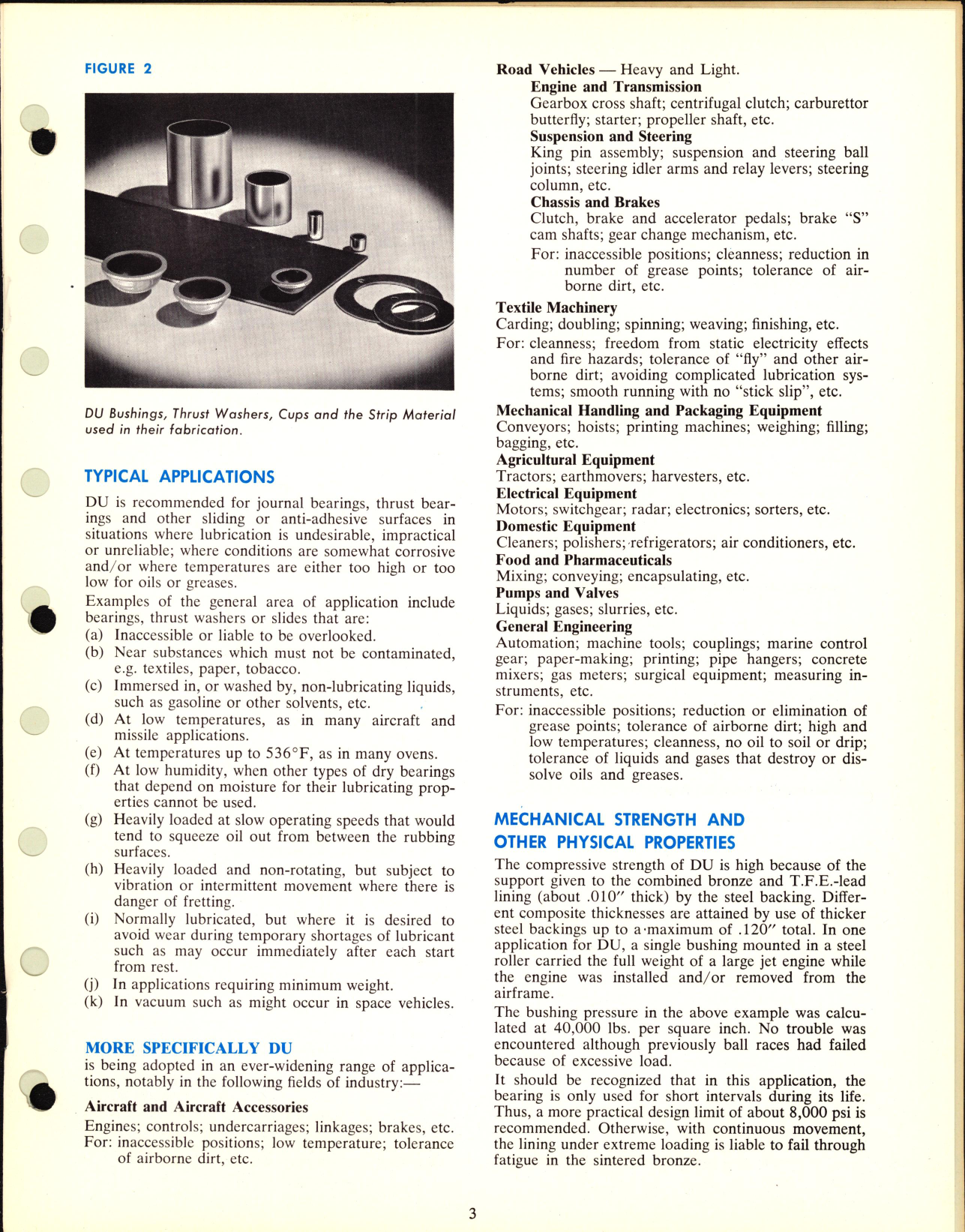 Sample page 5 from AirCorps Library document: Garlock Inc. Presents Du, the High Performance Lubrication Free Bearing Material