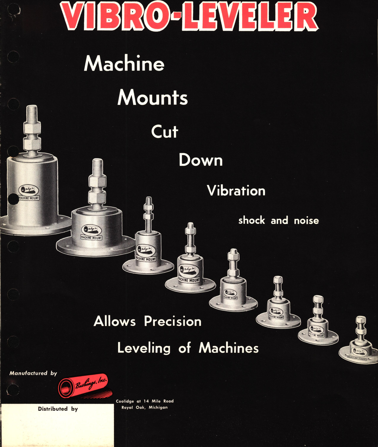 Sample page 1 from AirCorps Library document: Vibro-Leveler Machine Mounts