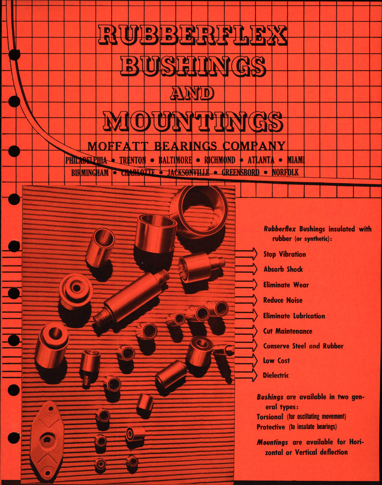 Sample page 1 from AirCorps Library document: Rubberflex Bushings and Mountings