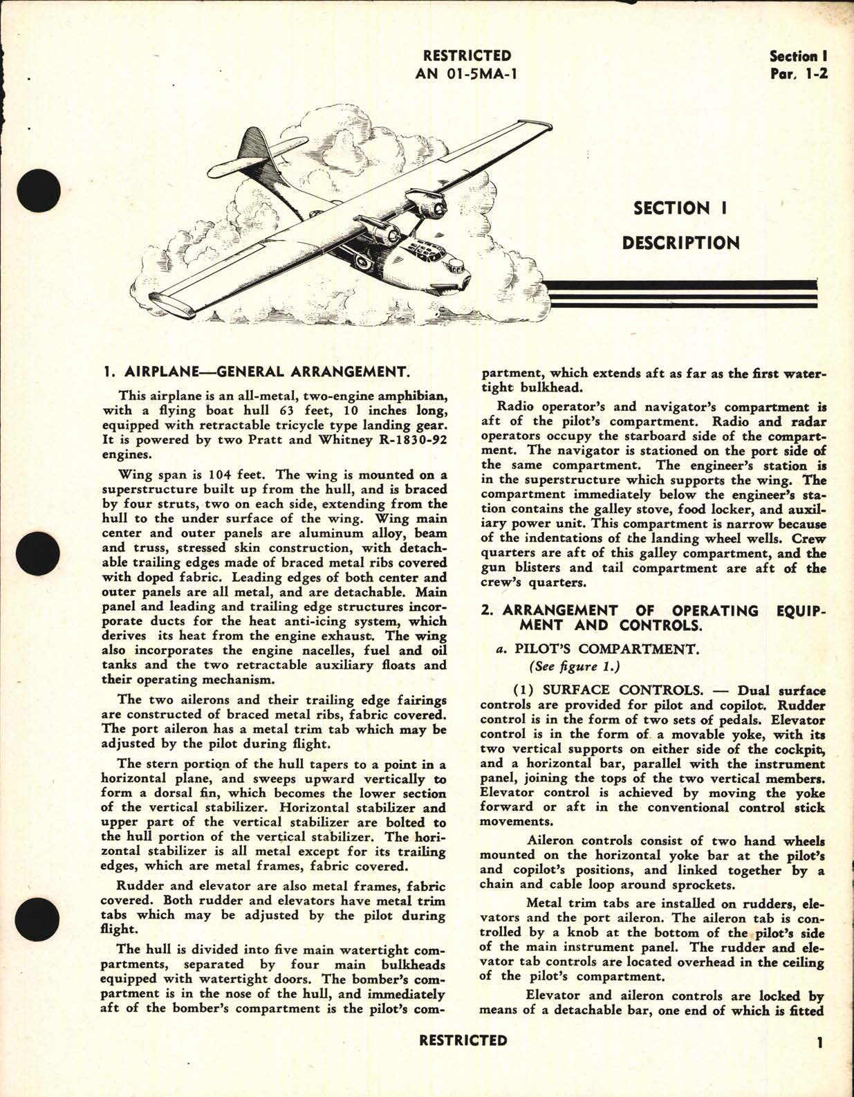 Sample page 5 from AirCorps Library document: Pilot's Flight Operating Instructions for PBY-5A Airplanes